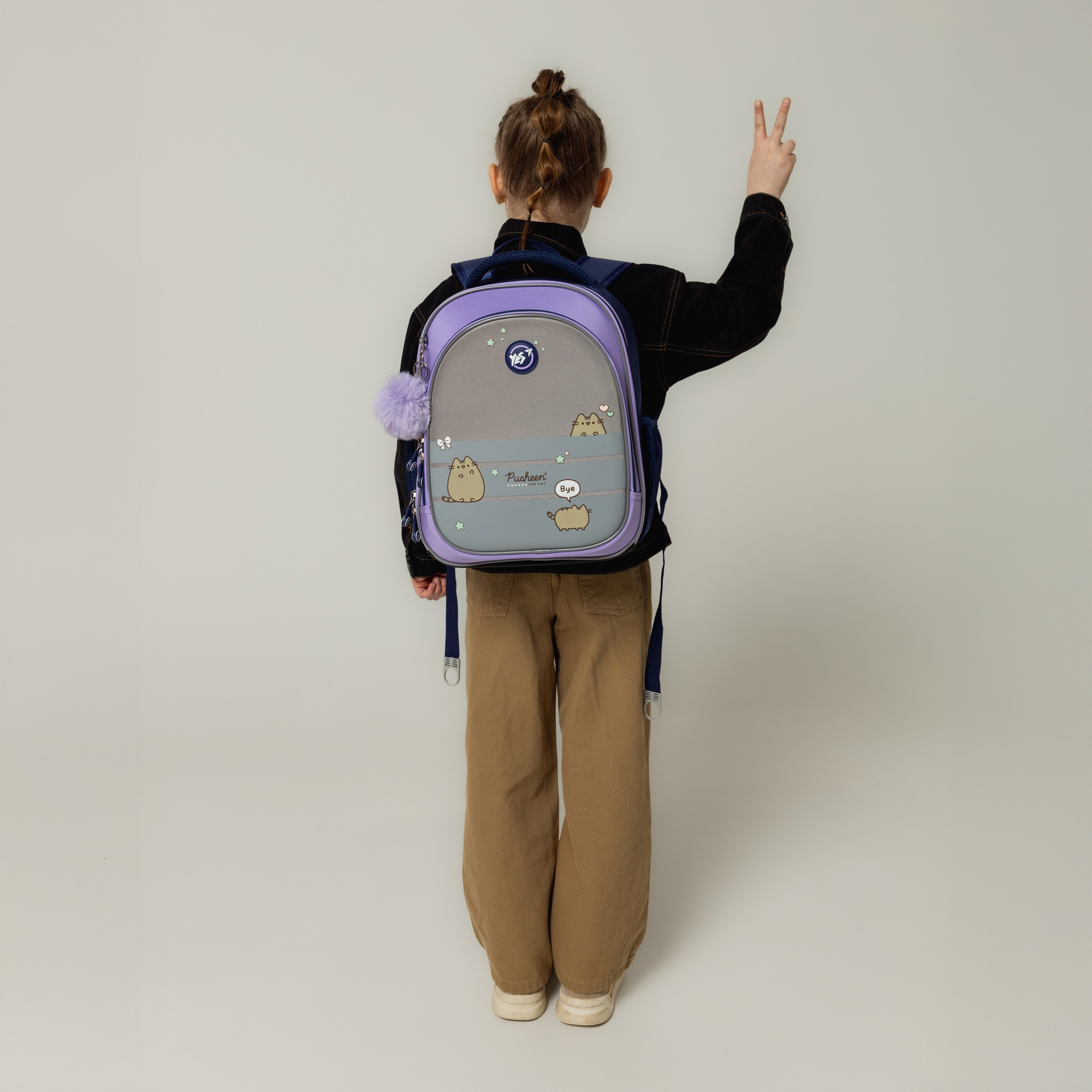 Рюкзак школьный полукаркасный YES S-109 Pusheen Playful (559880) фото 