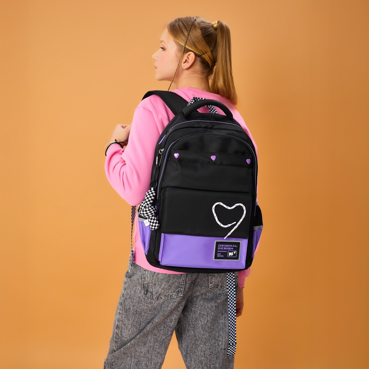 Рюкзак шкільний YES TS-48 Purple Hearts (559923)фото16