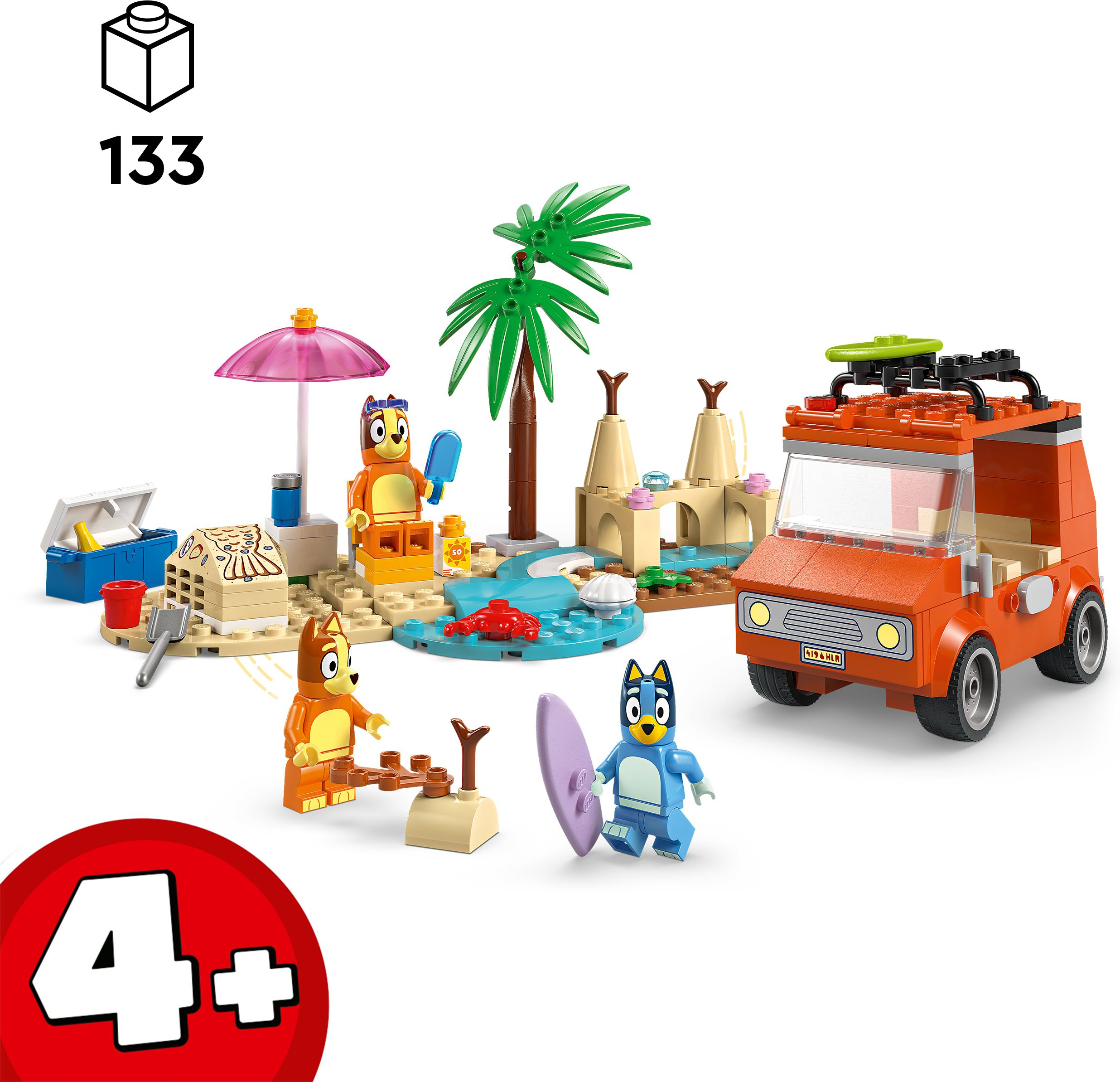 LEGO 11202 Bluey Пляж и семейная поездка на автомобиле Блуи фото 2