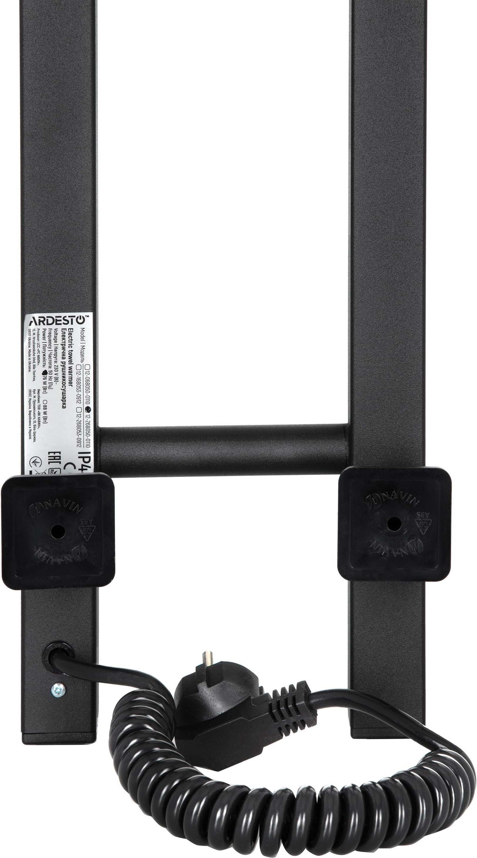 Рушникосушка ARDESTO електрична Elina Eco, 160х1000мм, чорний (12-268050-0110)фото5