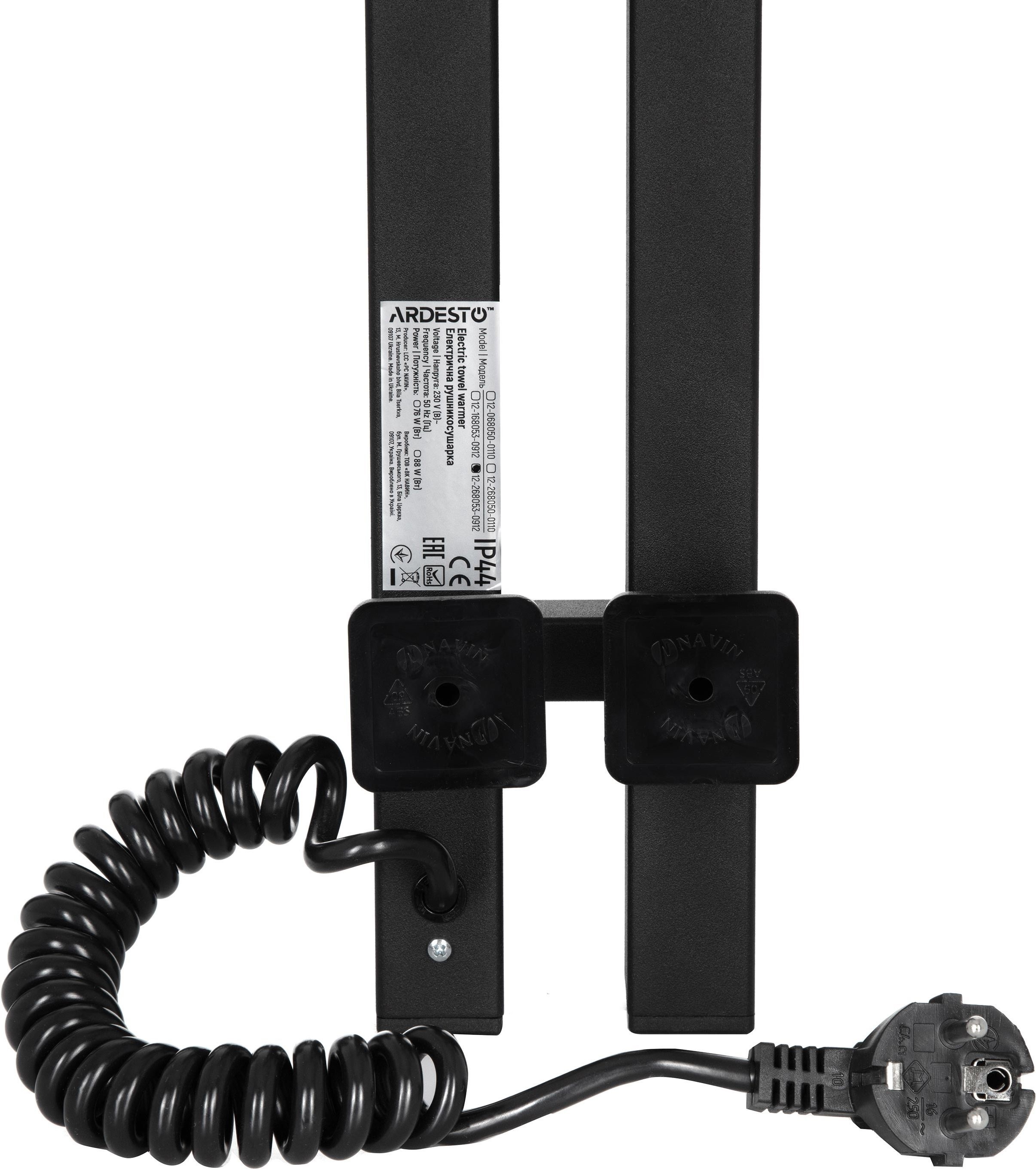 Рушникосушка ARDESTO електрична Elina Smart, 90х1200мм, чорний (12-268053-0912)фото6