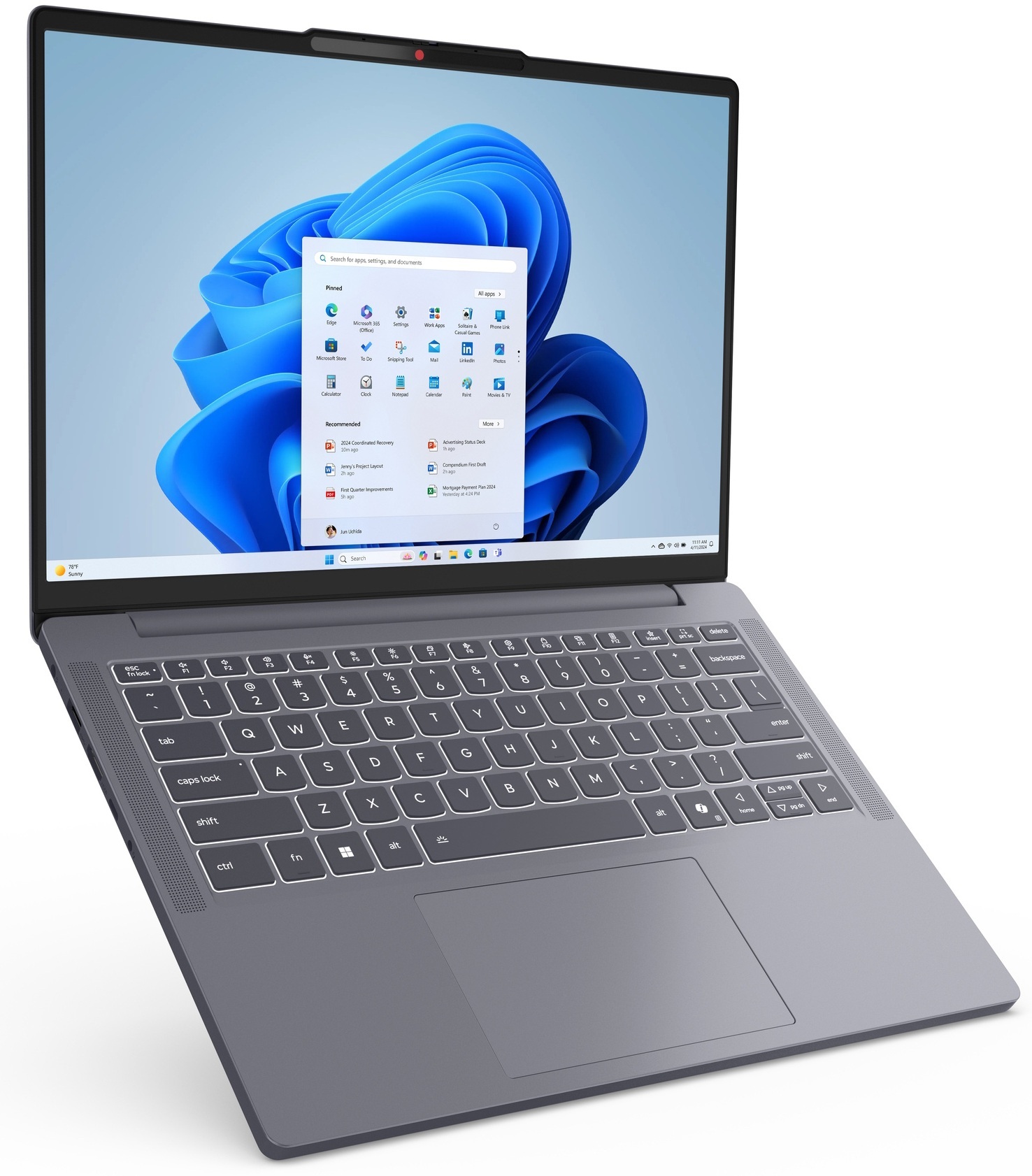 Ноутбук LENOVO IdeaPad Slim 3 14IRH10 Luna grey (83K00042RA)фото8