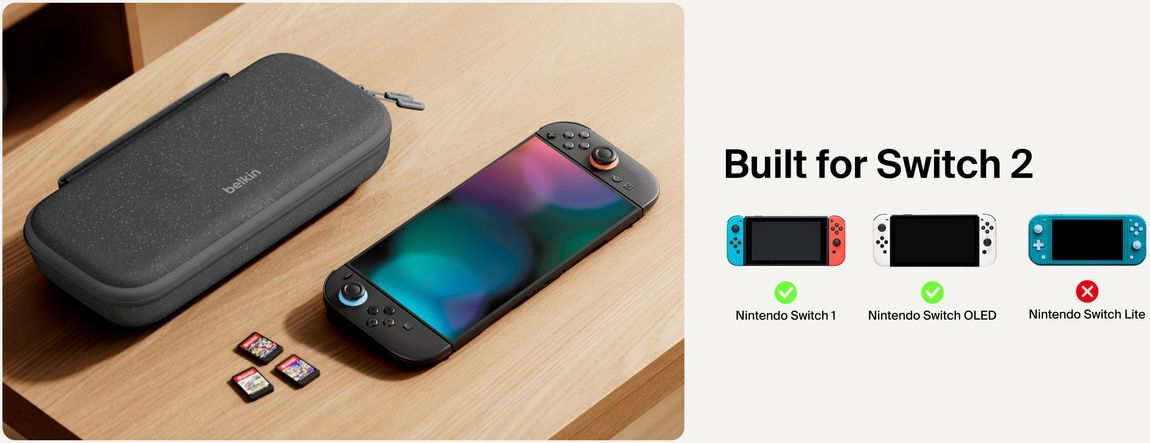 Зарядний чохол Belkin для Nintendo Switch 2 Charcoal (ENA001hqCH-V2)фото19