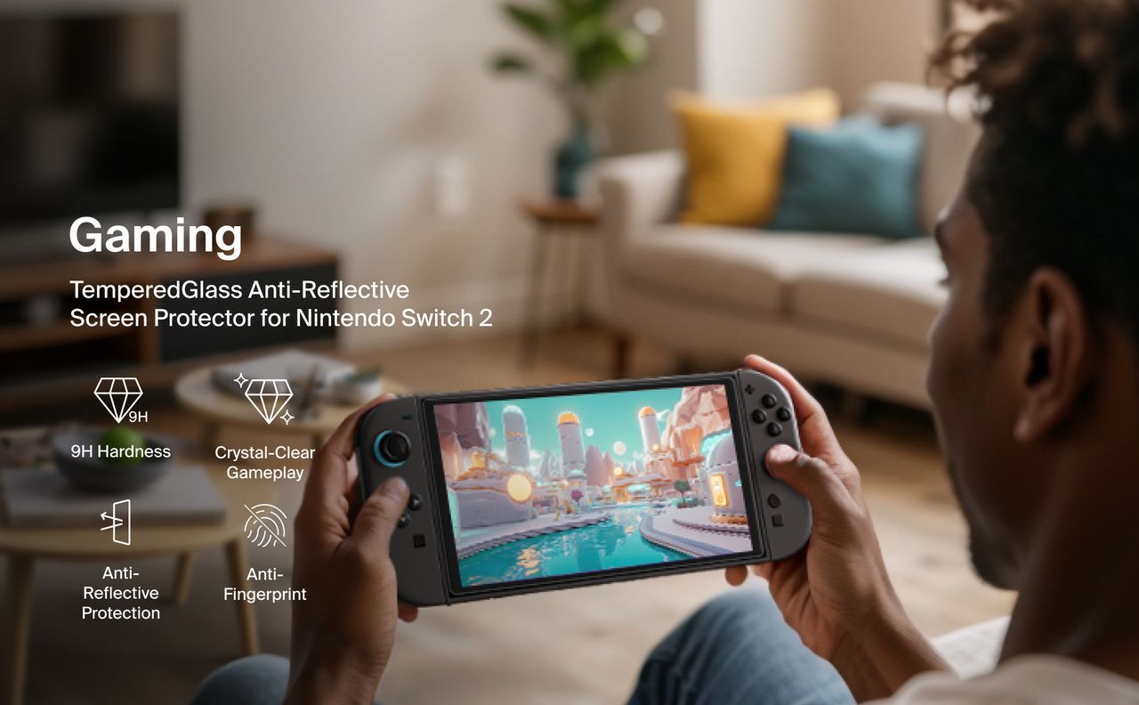 Захисне скло для Nintendo Switch 2 Anti-Reflective (ENA004hq)фото7