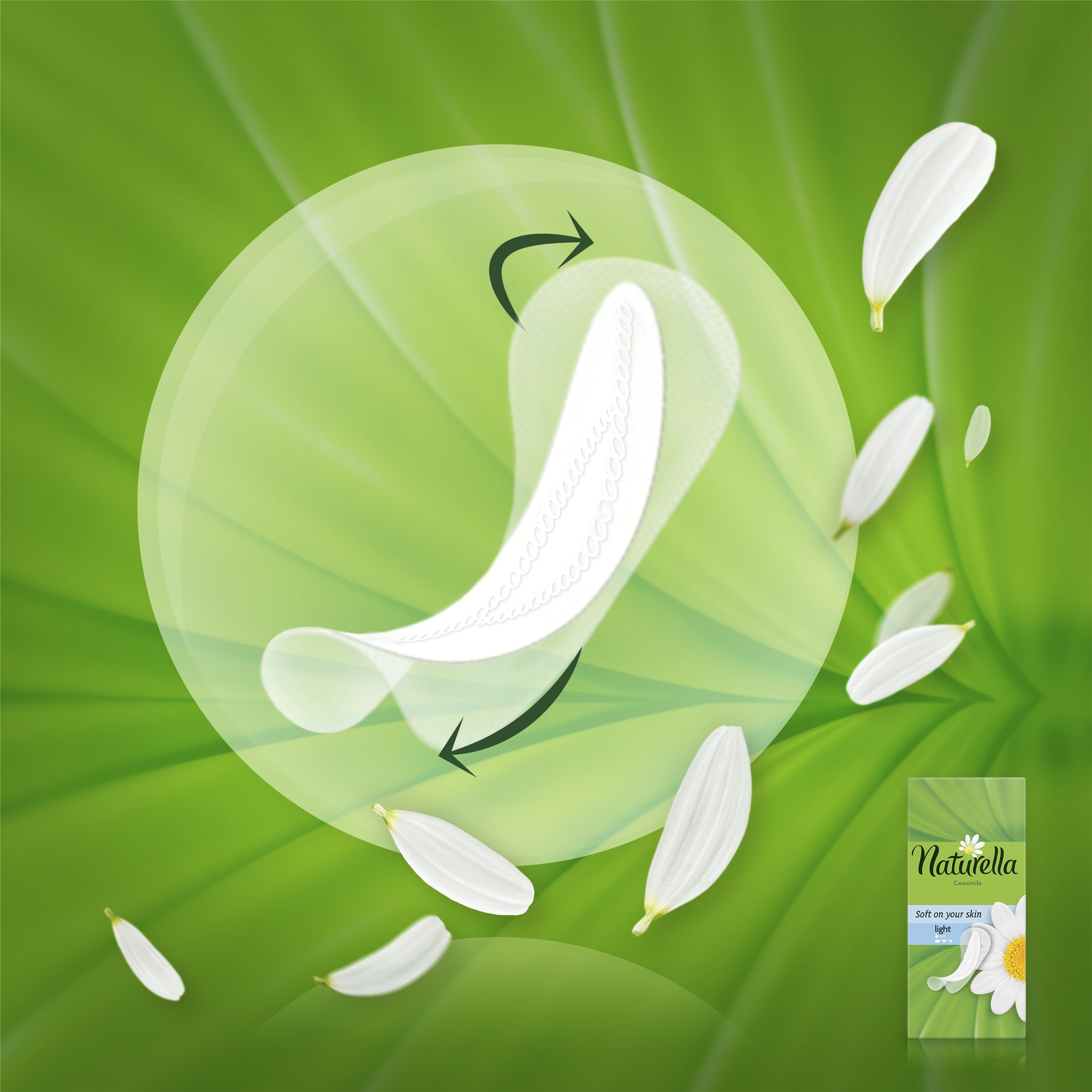 Ежедневные прокладки Naturella Сamomile Light Multiform 52 шт фото 