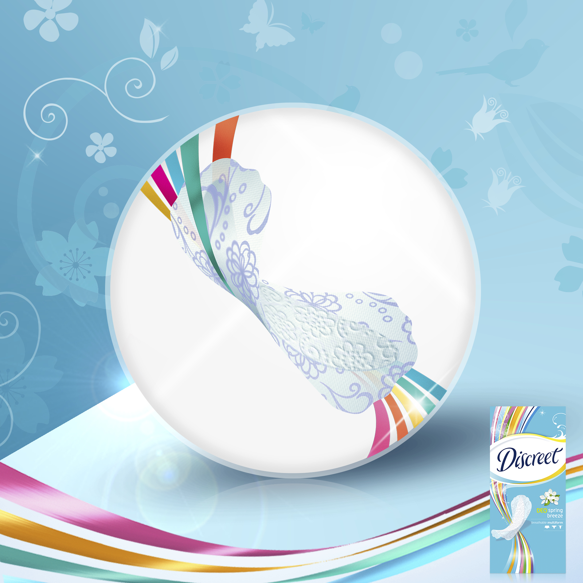 ЩоденнІ прокладки Discreet Deo Spring Breeze 50 штфото
