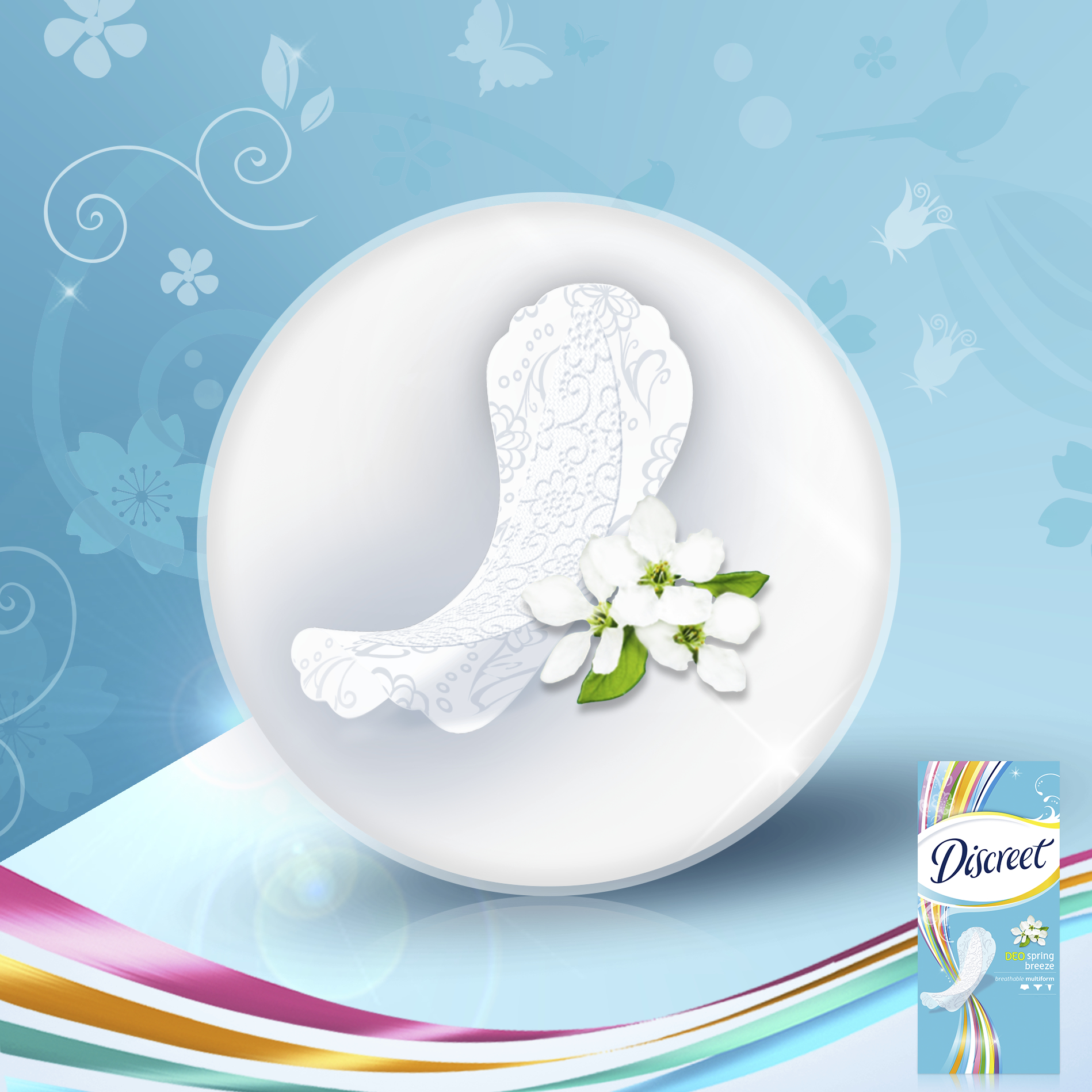 ЩоденнІ прокладки Discreet Deo Spring Breeze 50 штфото