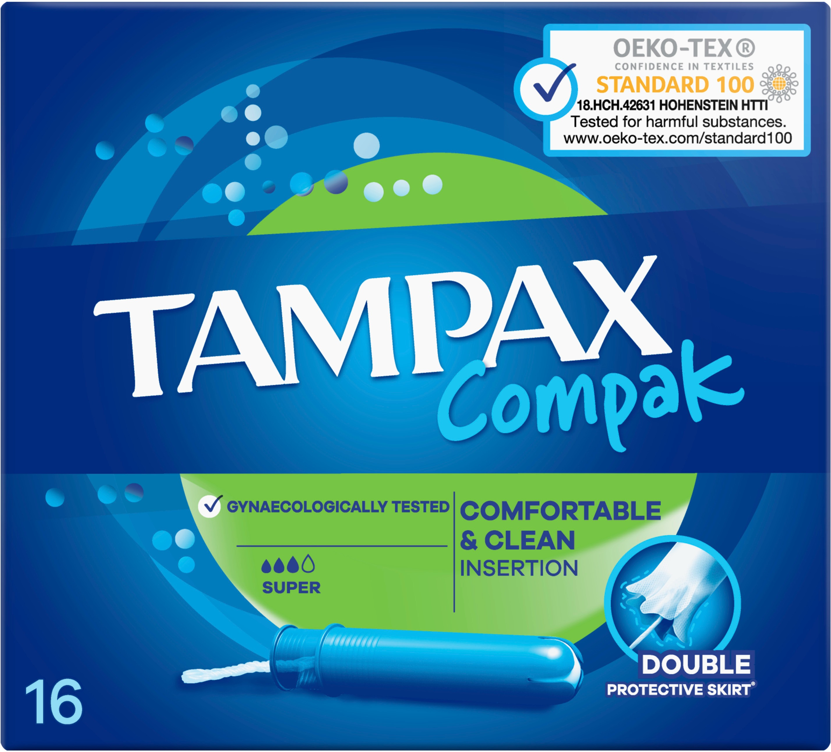 Тампони Tampax Compak Super з аплікатором 16 штфото