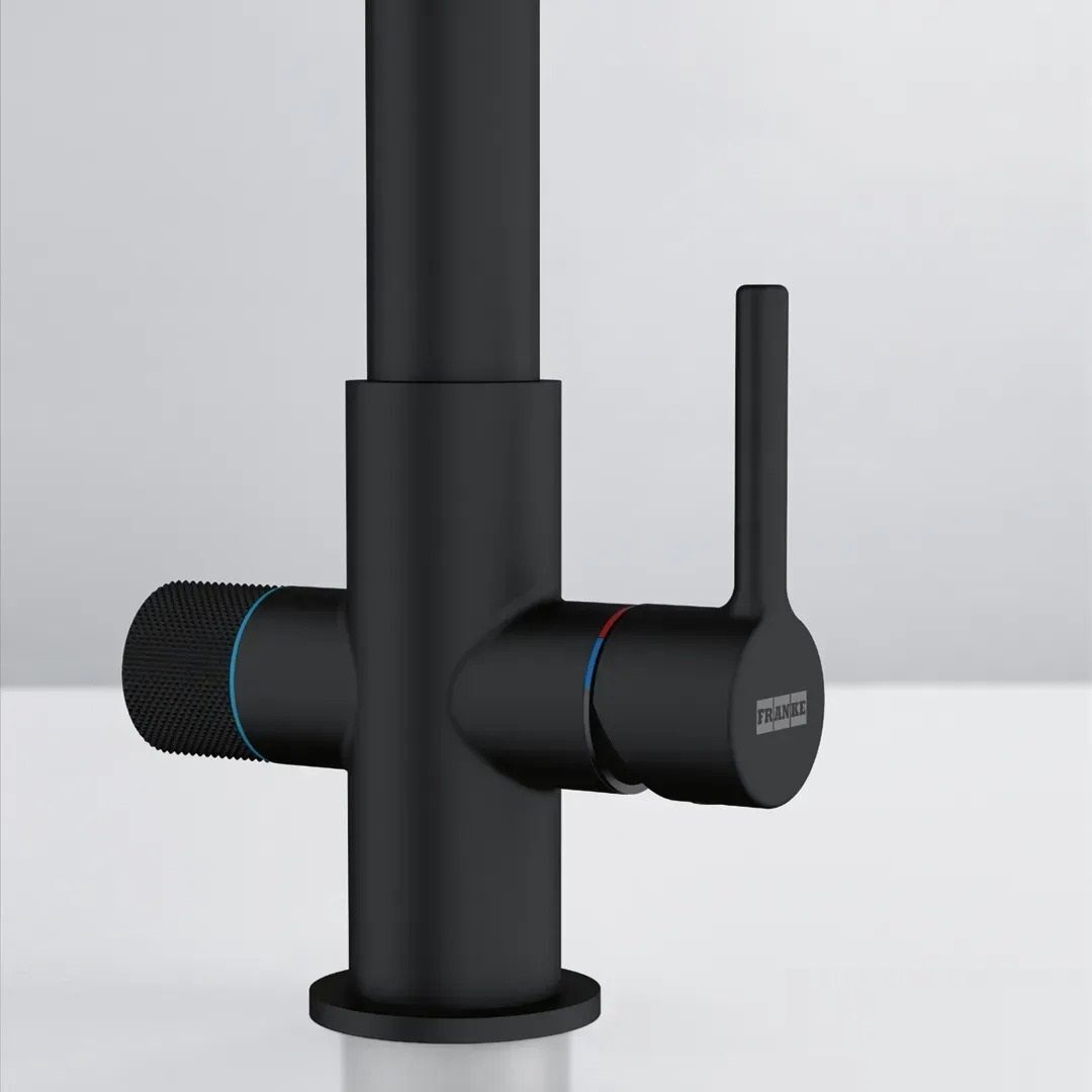 Змішувач Franke Lina L Clear Water 2.0, 254 мм, чорний матовий (120.0730.802)фото