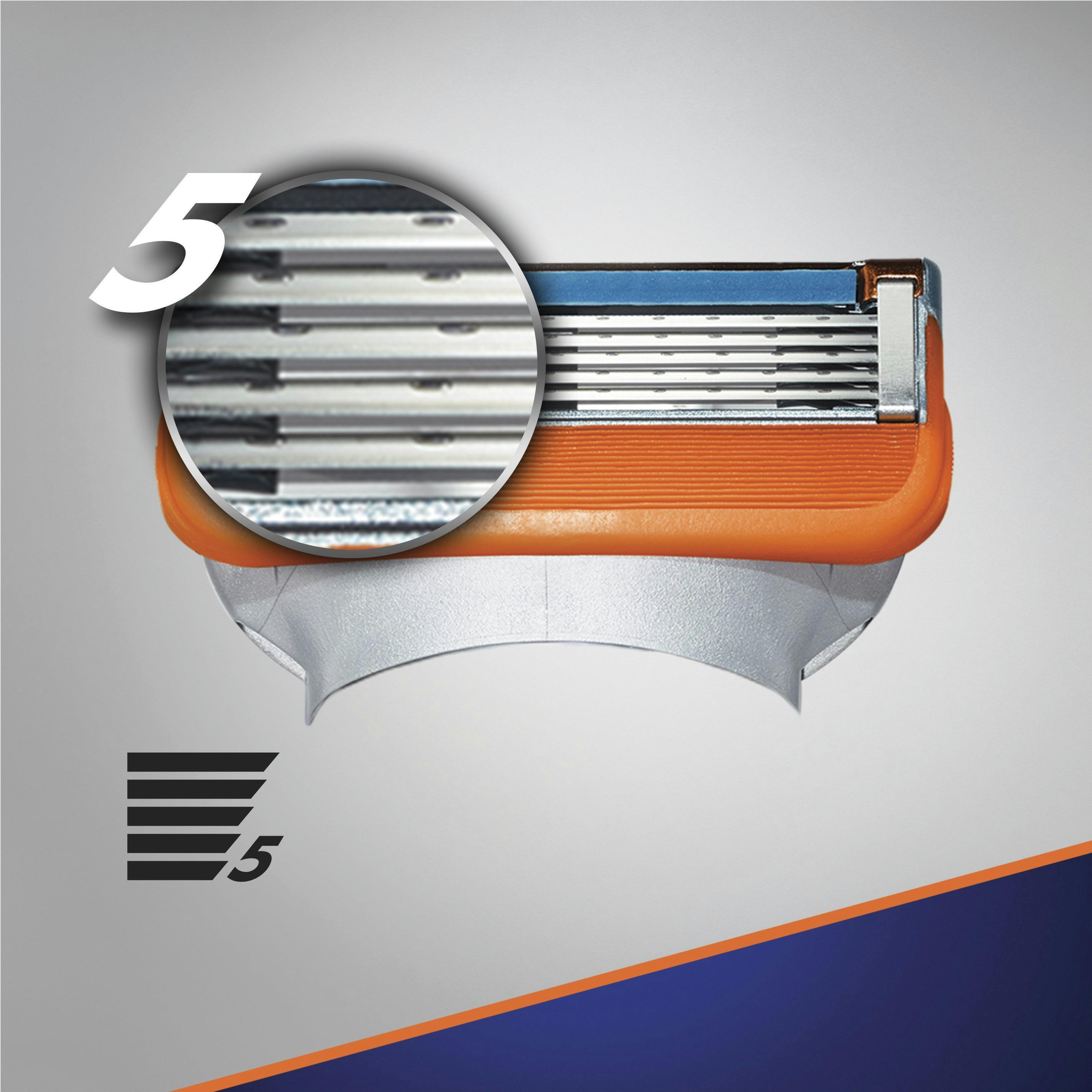 Подарочный набор картриджи для бритья (лезвия) мужские Gillette Fusion5 8 шт + гель для бритья Fusion5 200 мл фото 2