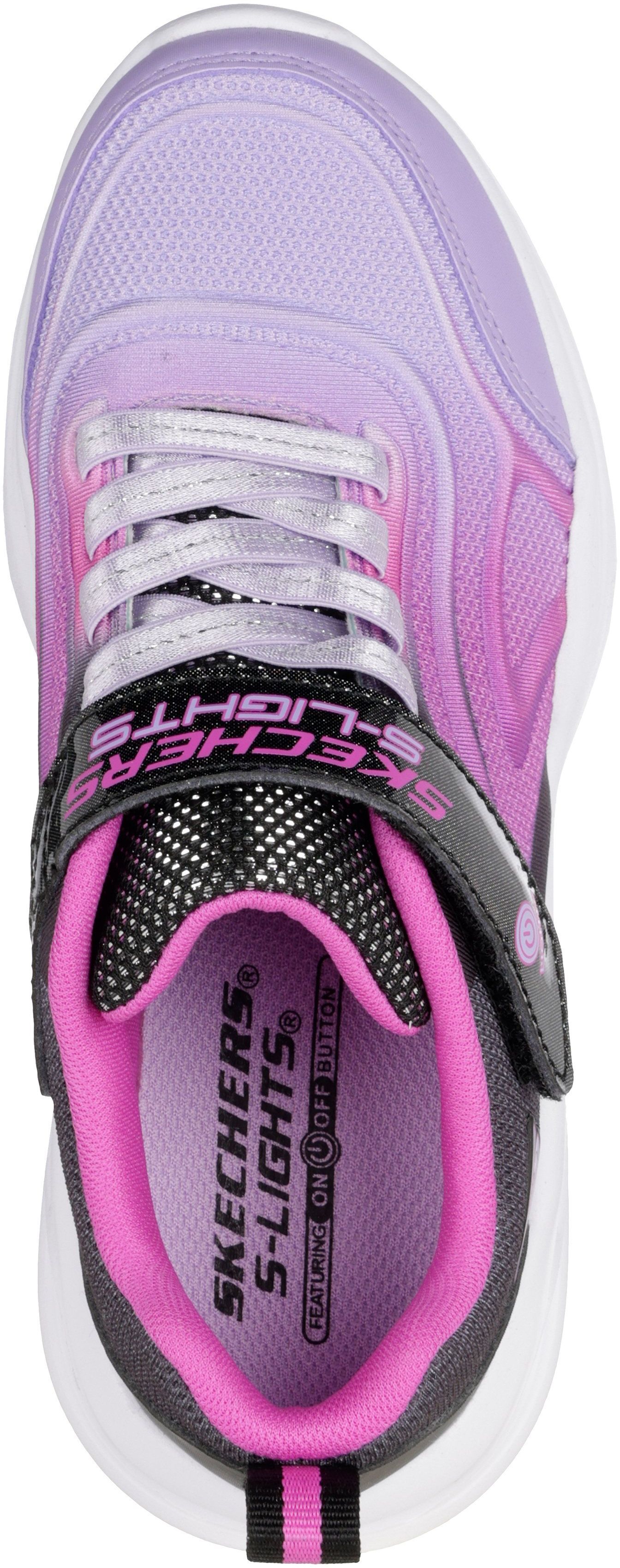 Кросівки підліткові для дівчаток Skechers S-Lights: Sola Glow 303713L BKMT 27 (10.5 US) рожевий/сірийфото