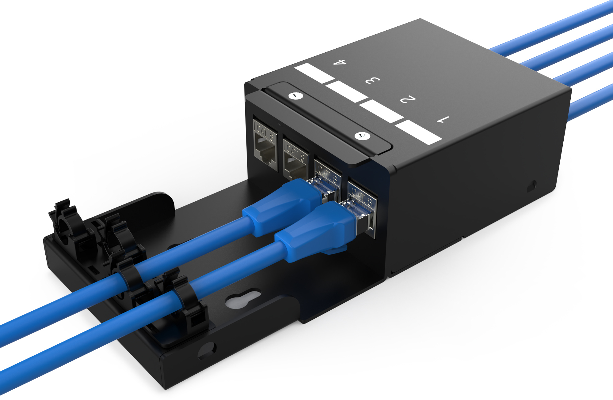 З'єднувальна коробка DIGITUS для модулів Keystone,4 порти (DN-93708-4)фото3