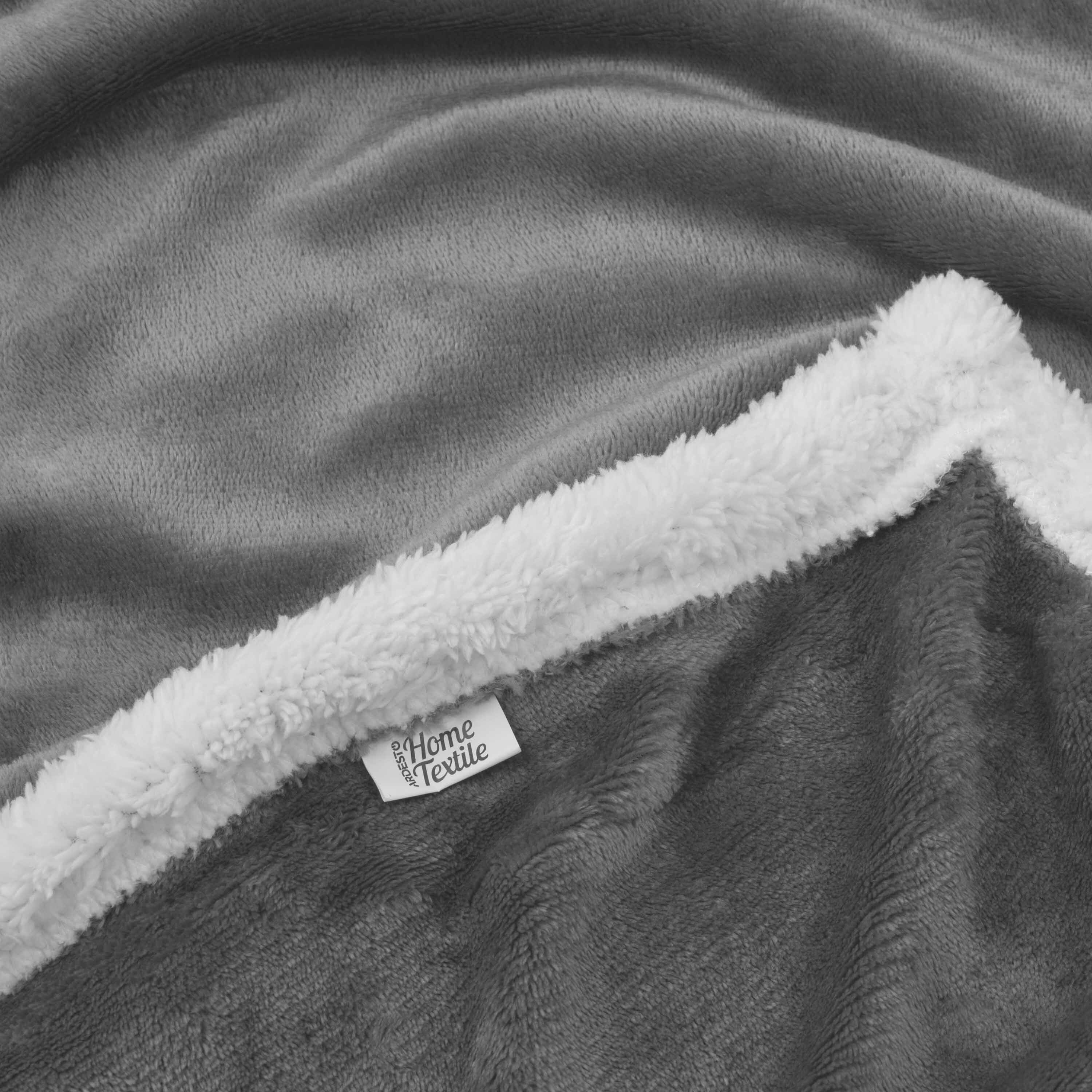 Плед ARDESTO Sherpa 160х200см, 100% серый (ART0203SH) фото 5