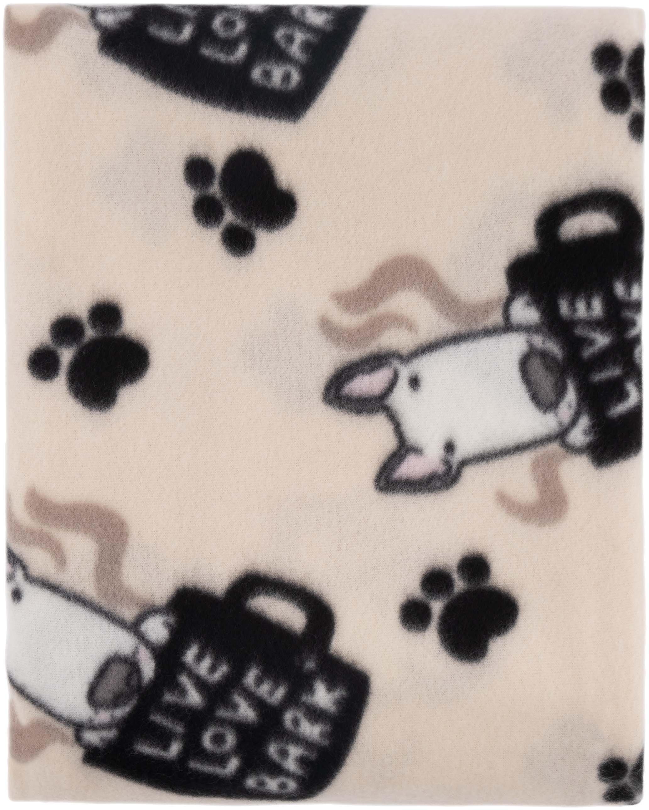 Плед ARDESTO Fleece 130x160см, 100% песики, бежевый (ART0723PB) фото 3