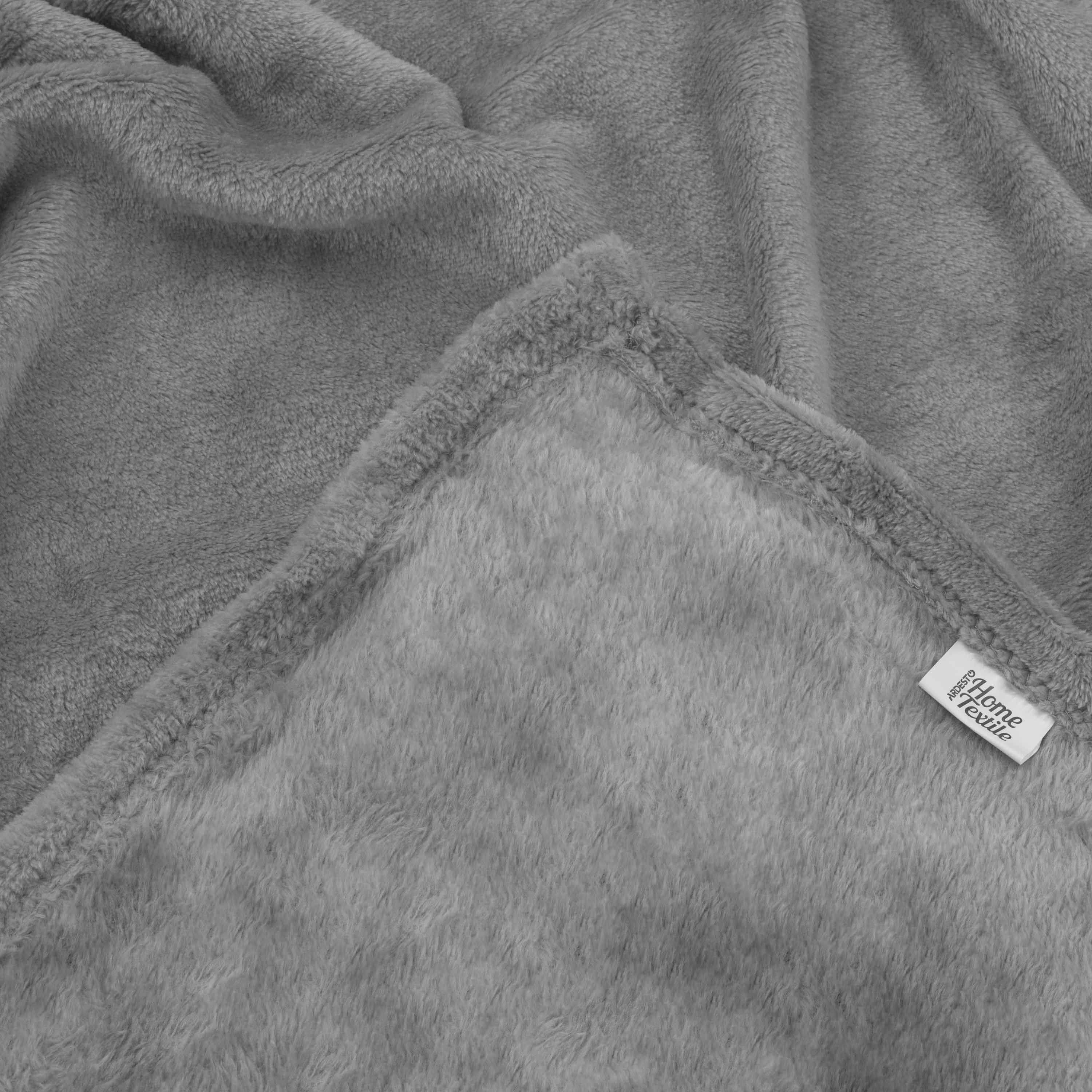Плед ARDESTO Flannel 160х200см, 100% серый светлый (ART0227SB) фото 4