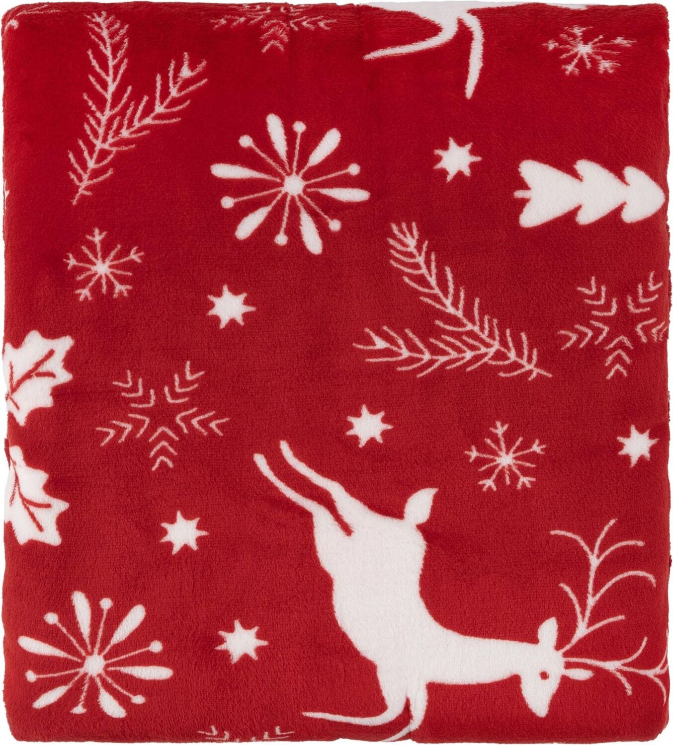 Плед ARDESTO Christmas Flannel 160х200см, 100% полиэстер, оленей, красный (ART0126PB) фото