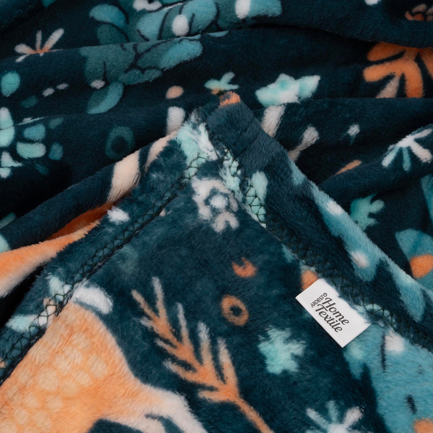 Плед ARDESTO Christmas Flannel 160х200см, 100% полиэстер, оленей, зеленый (ART0127PB) фото