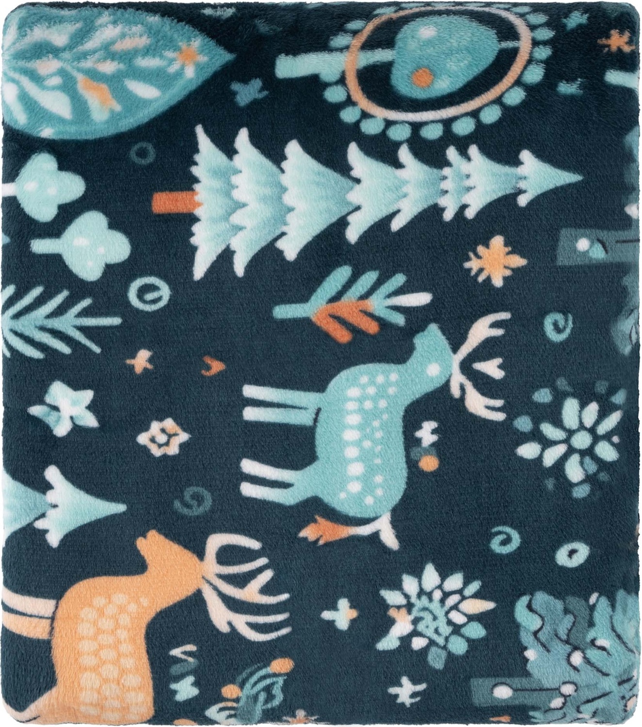 Плед ARDESTO Christmas Flannel 160х200см, 100% полиэстер, оленей, зеленый (ART0127PB) фото