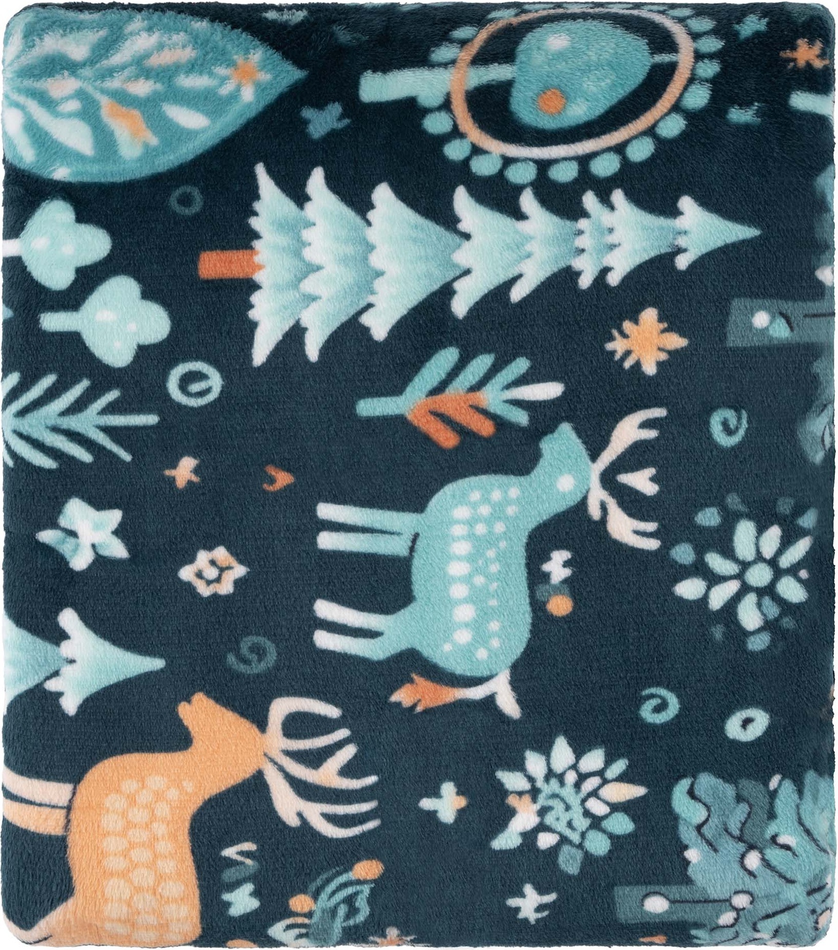 Плед ARDESTO Christmas Flannel 160х200см, 100% полиэстер, оленей, зеленый (ART0127PB) фото 2