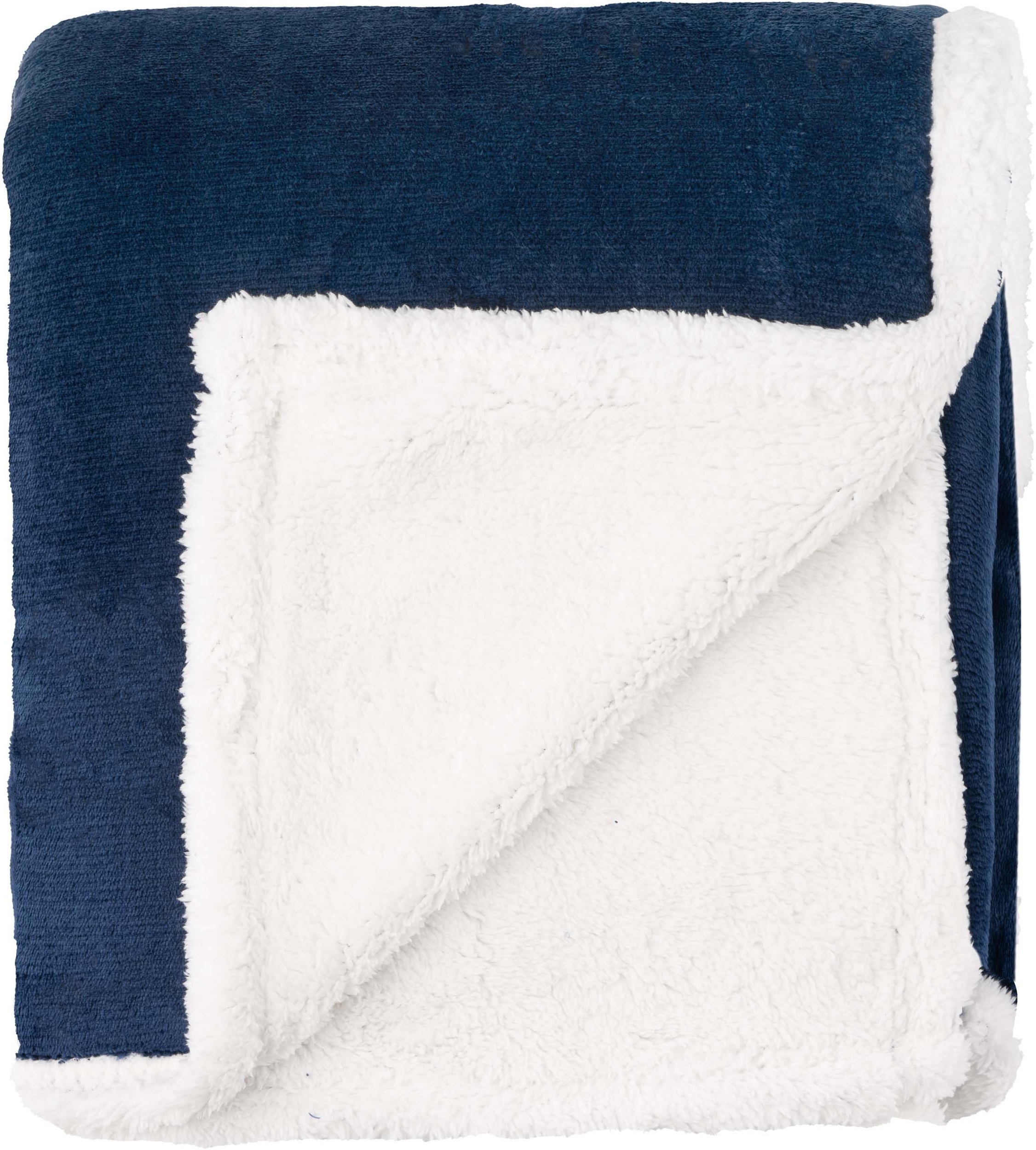 Плед ARDESTO Sherpa 160х200см, 100% синий темный (ART0204SH) фото 3