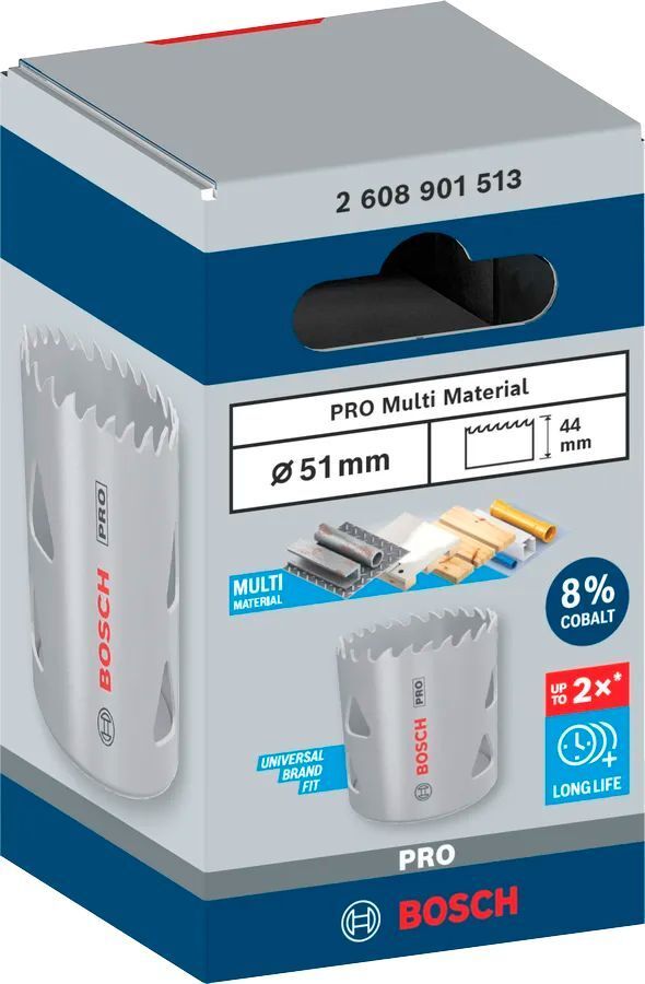 Коронка Bosch Professional Multi Material 51мм з різьбою (2.608.901.513)фото3
