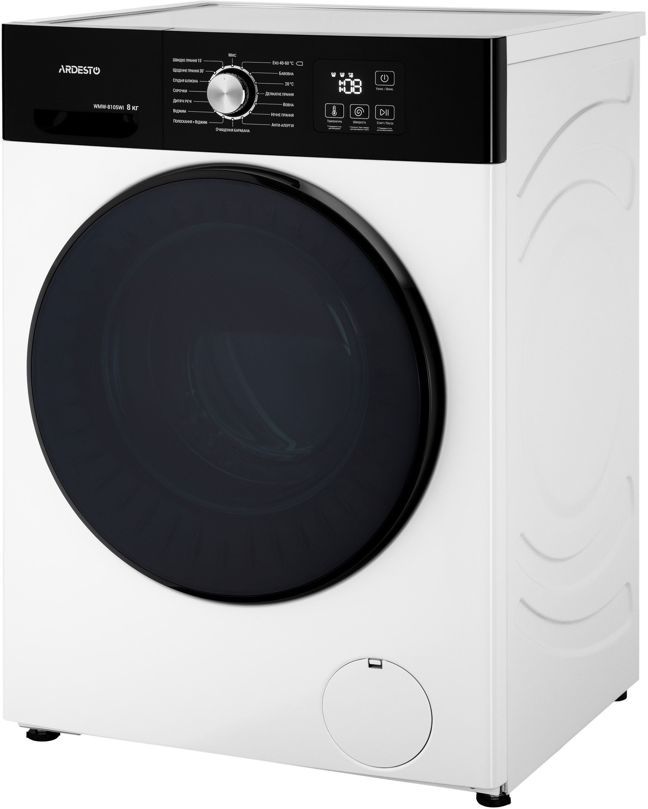 Стиральная машина ARDESTO Black Mars WMW-8105WI фото 2