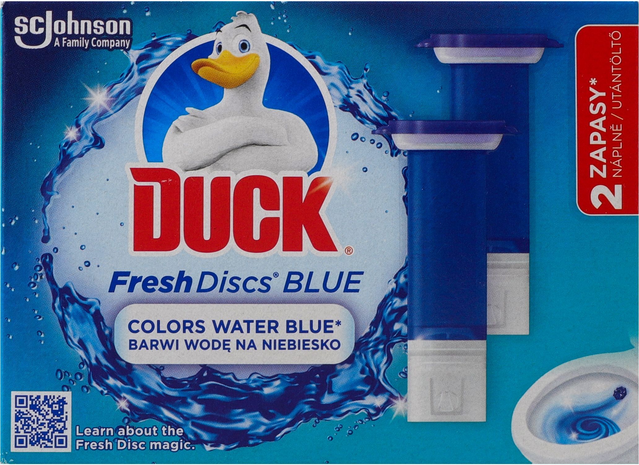 Диски чистоты для унитаза Duck Blue сменный блок 2 шт фото 2