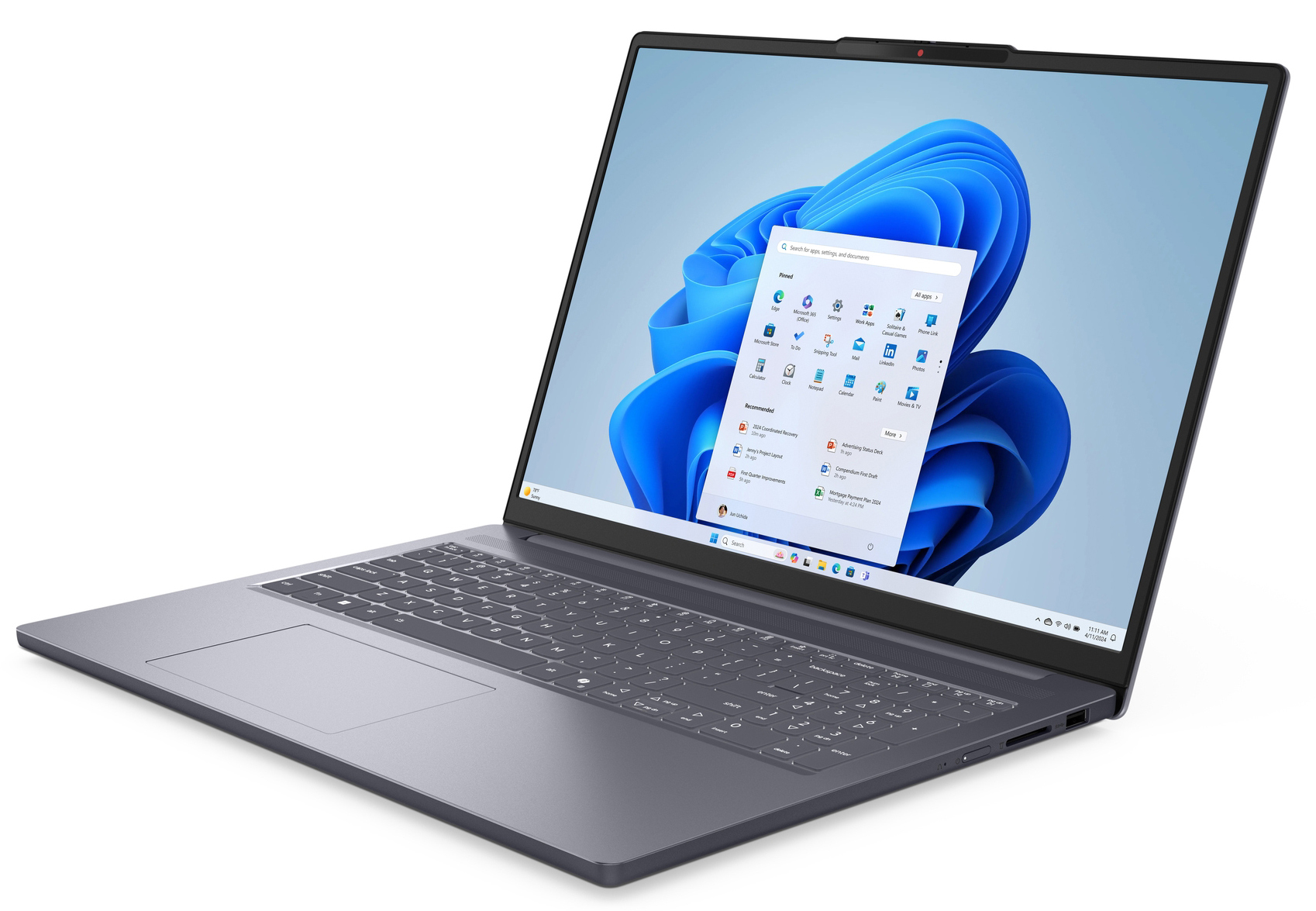Ноутбук LENOVO IdeaPad Slim 3 16ARP10 Luna Grey (83K8005FRA)фото3