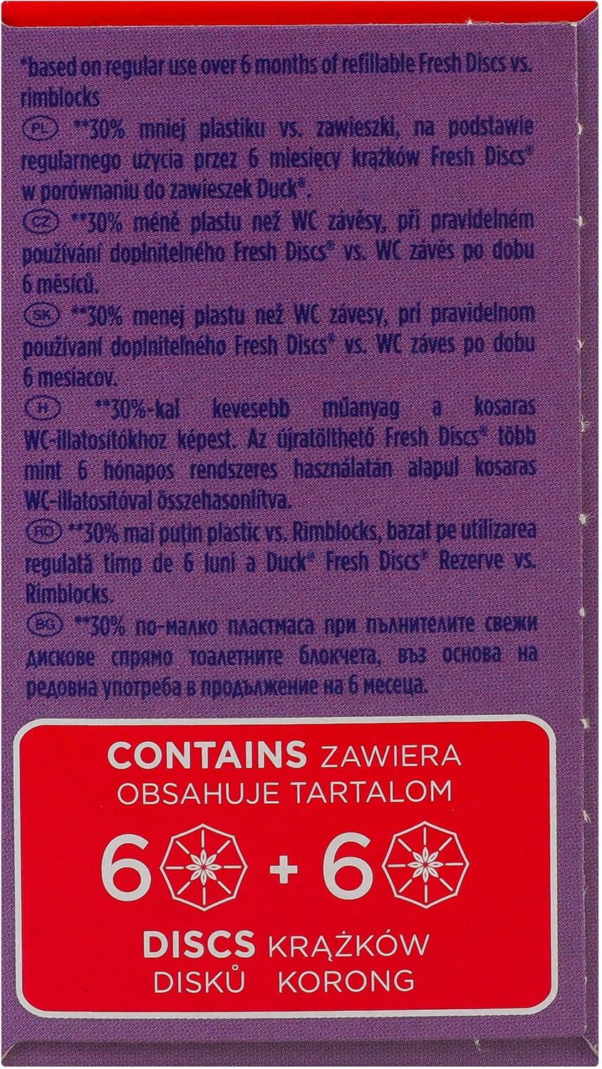 Диски чистоти для унітазу Duck Virtual Violet змінний блок 2 штфото