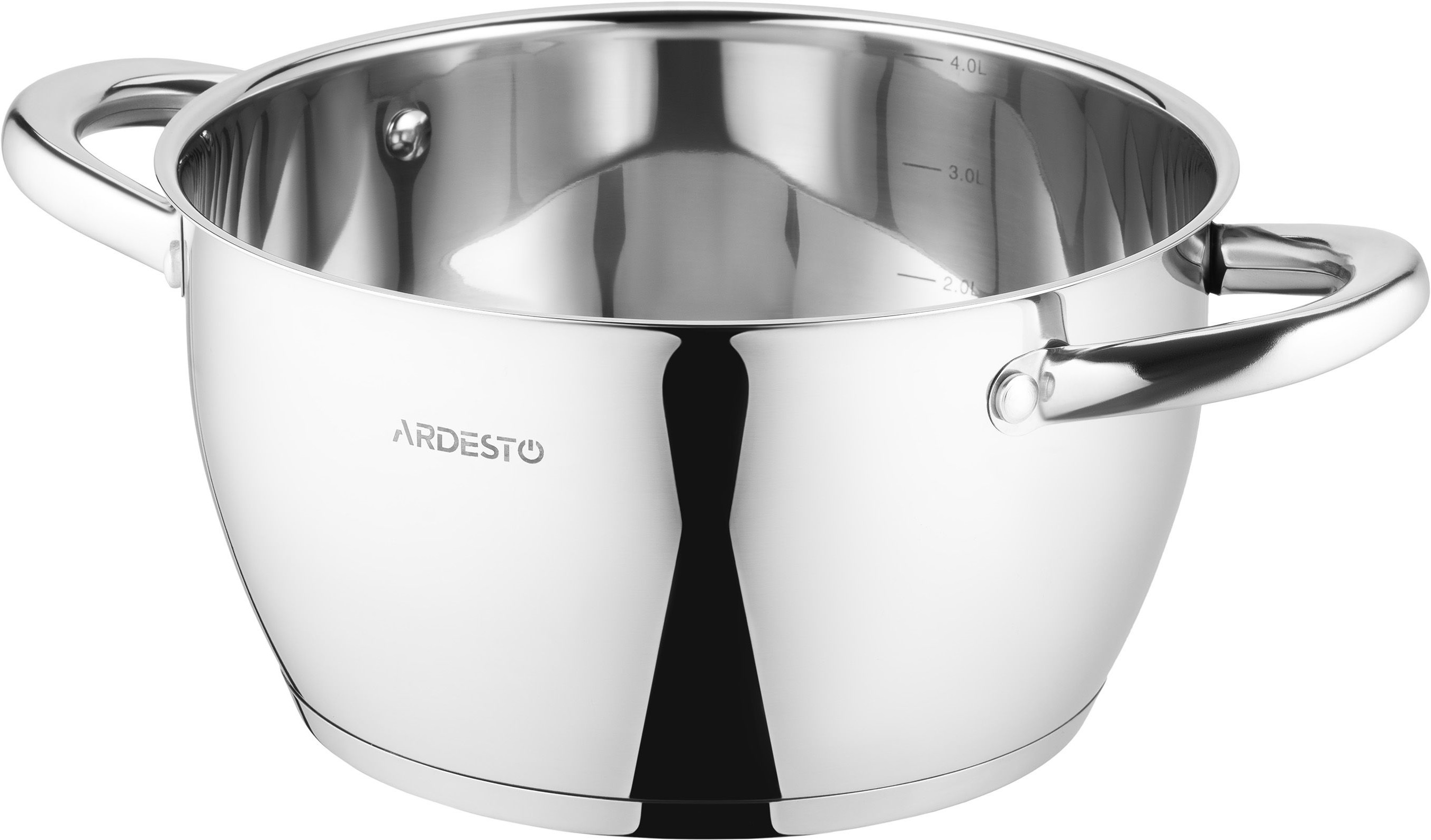 Каструля зі скляною кришкою ARDESTO Gemini Lucca, 4.2л, нержавіюча сталь (AR4342LC)фото