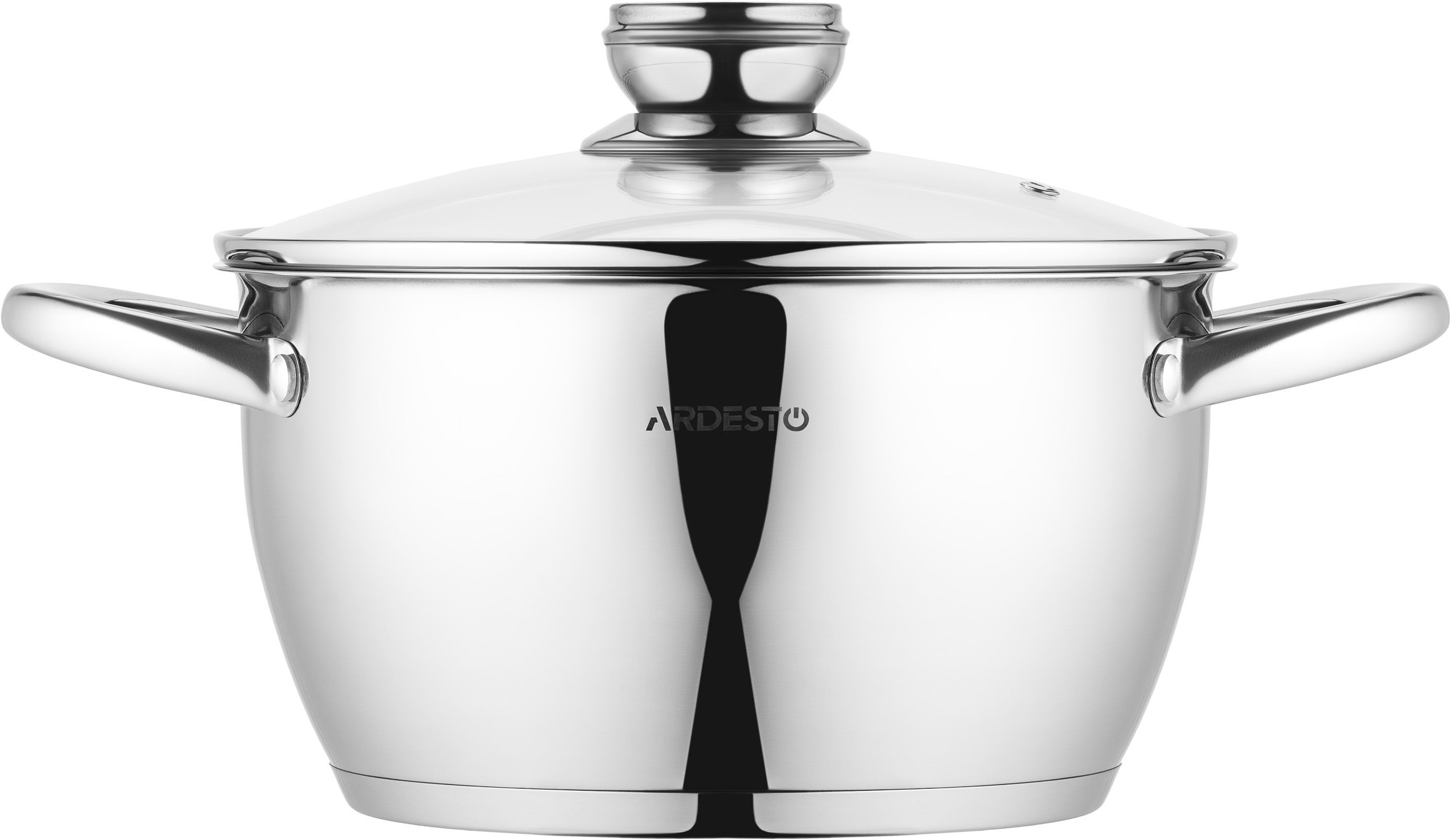 Каструля зі скляною кришкою ARDESTO Gemini Lucca, 4.2л, нержавіюча сталь (AR4342LC)фото