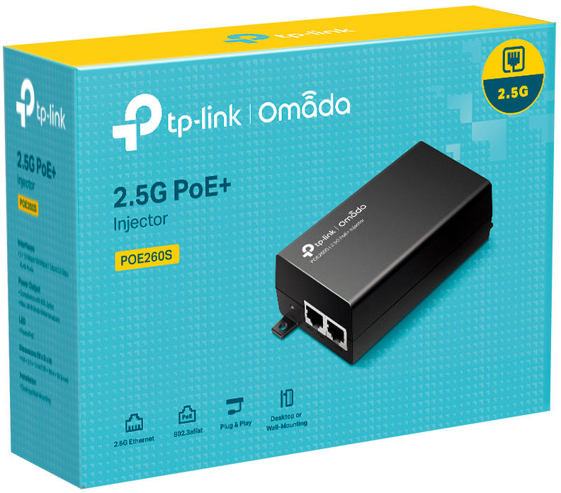 PoE-Инжектор TP-LINK TL-POE260S 1x2.5GE, 1x2.5GE PoE, 30Вт (POE260S) фото 4