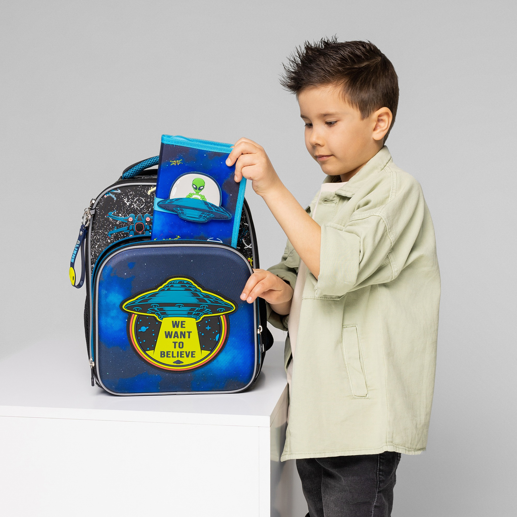 Рюкзак школьный каркасный Yes UFO S-78 (559559) фото 