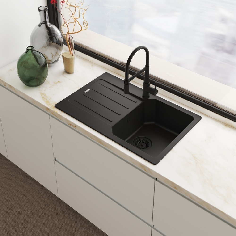 Змішувач Franke Lina Semi Pro, чорний матовий (115.0725.838)фото