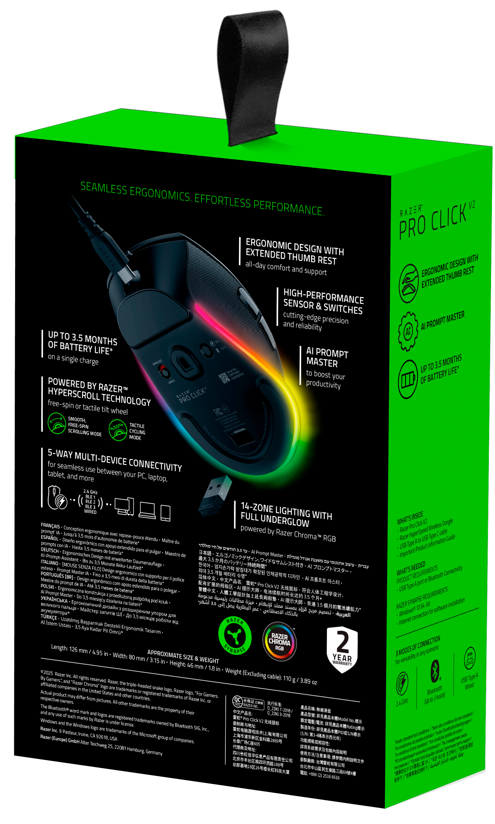 Игровая мышь Razer Pro Click V2 (RZ01-03900100-R3M1) фото 6