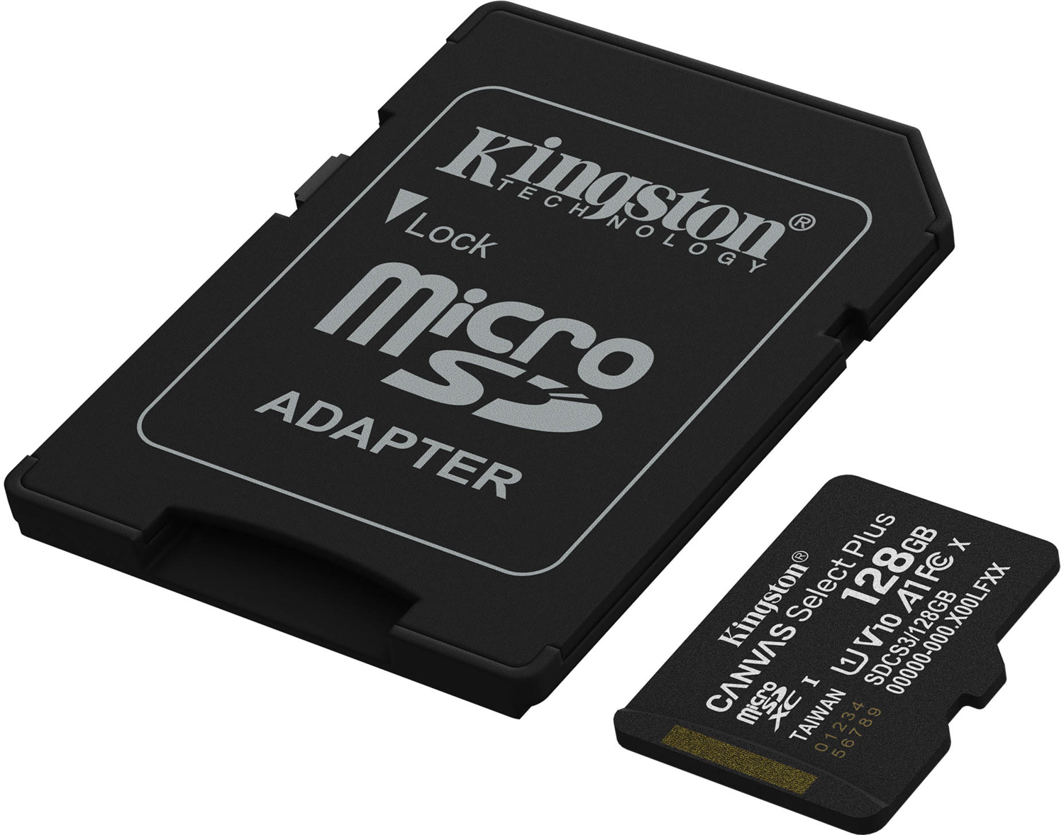 Карта пам'яті Kingston microSD 128GB C10 UHS-I A1 V10 R150MB/s + SD (SDCS3/128GB)фото