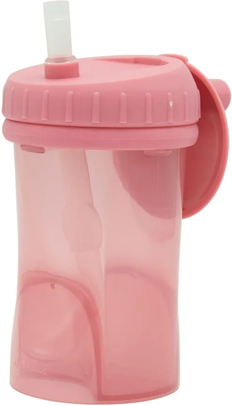 Чашка непроливайка із силіконовою соломинкою Difrax, Raspberry (1010 Raspberry)фото2