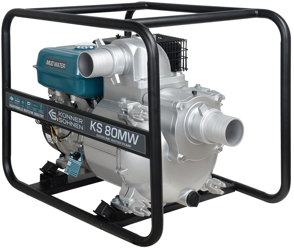 Мотопомпа бензиновая Konner&Sohnen KS 80MW 1000л/мин (KS80MW) фото 3