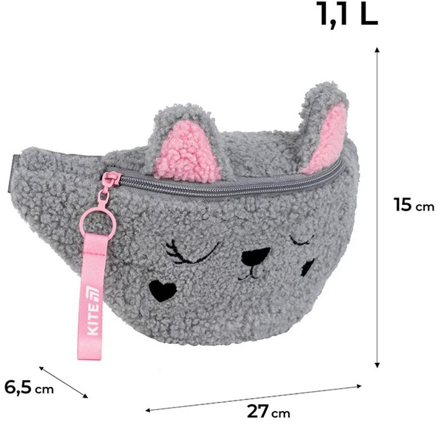 Сумка-бананка Kite детская 2577 Sweety Cat (k25-2577-1) фото 