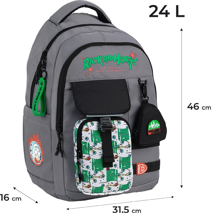 Рюкзак Kite Education teens 2597L Rick & Morty (rm25-2597l)фото7
