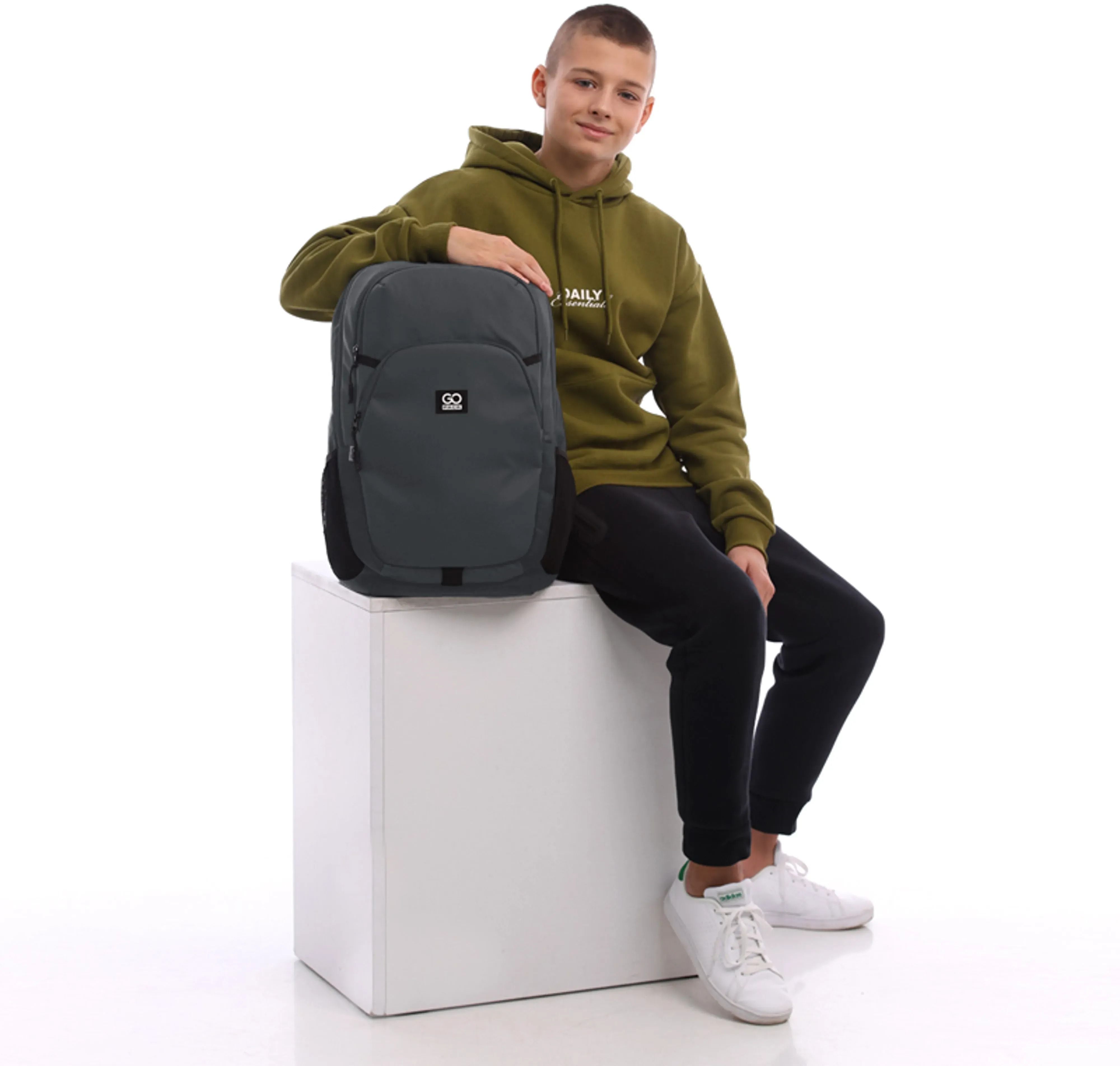 Рюкзак GoPack Education teens 185 темно-серый (go25-185l-1) фото 