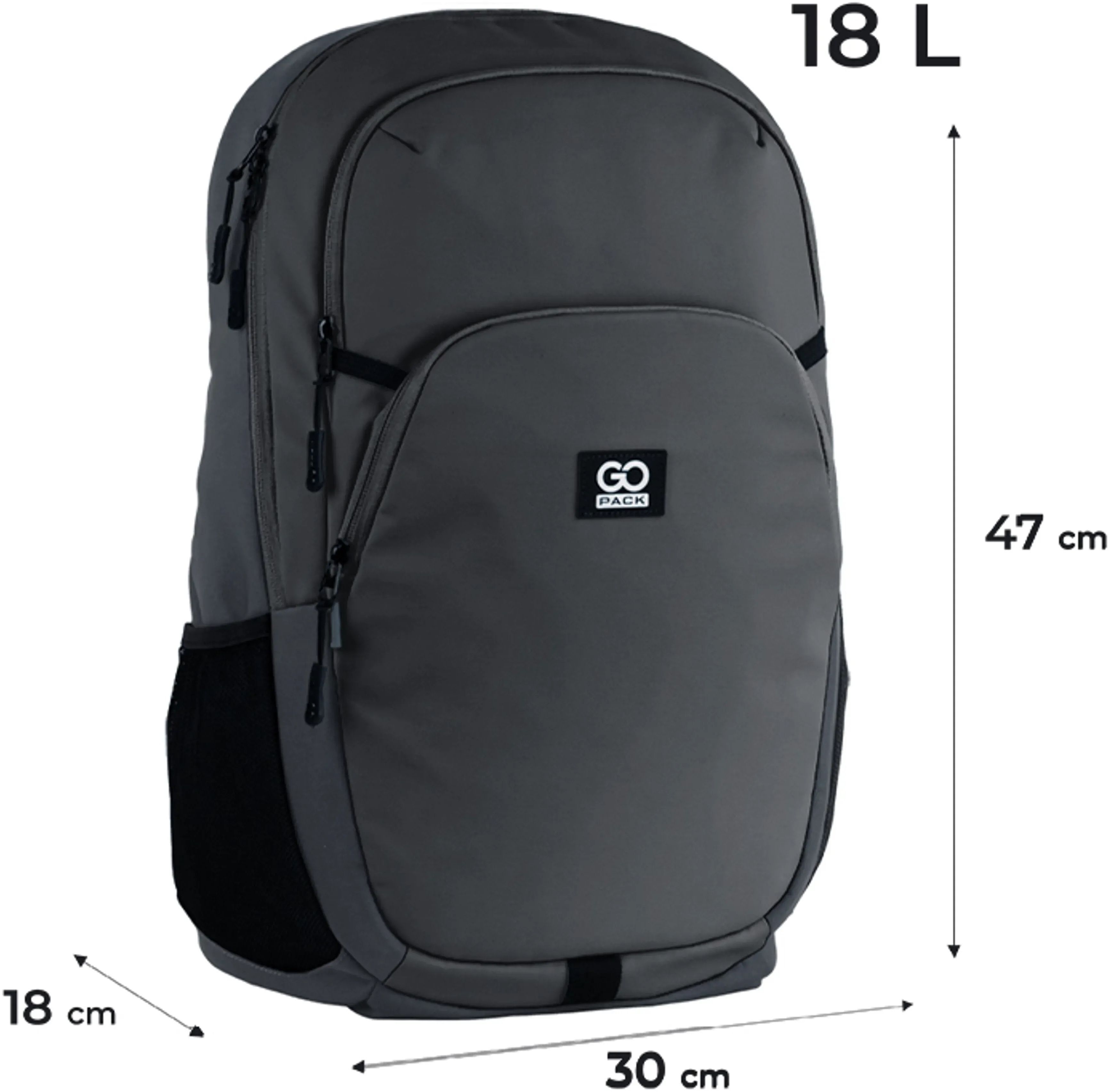 Рюкзак GoPack Education teens 185 темно-серый (go25-185l-1) фото 