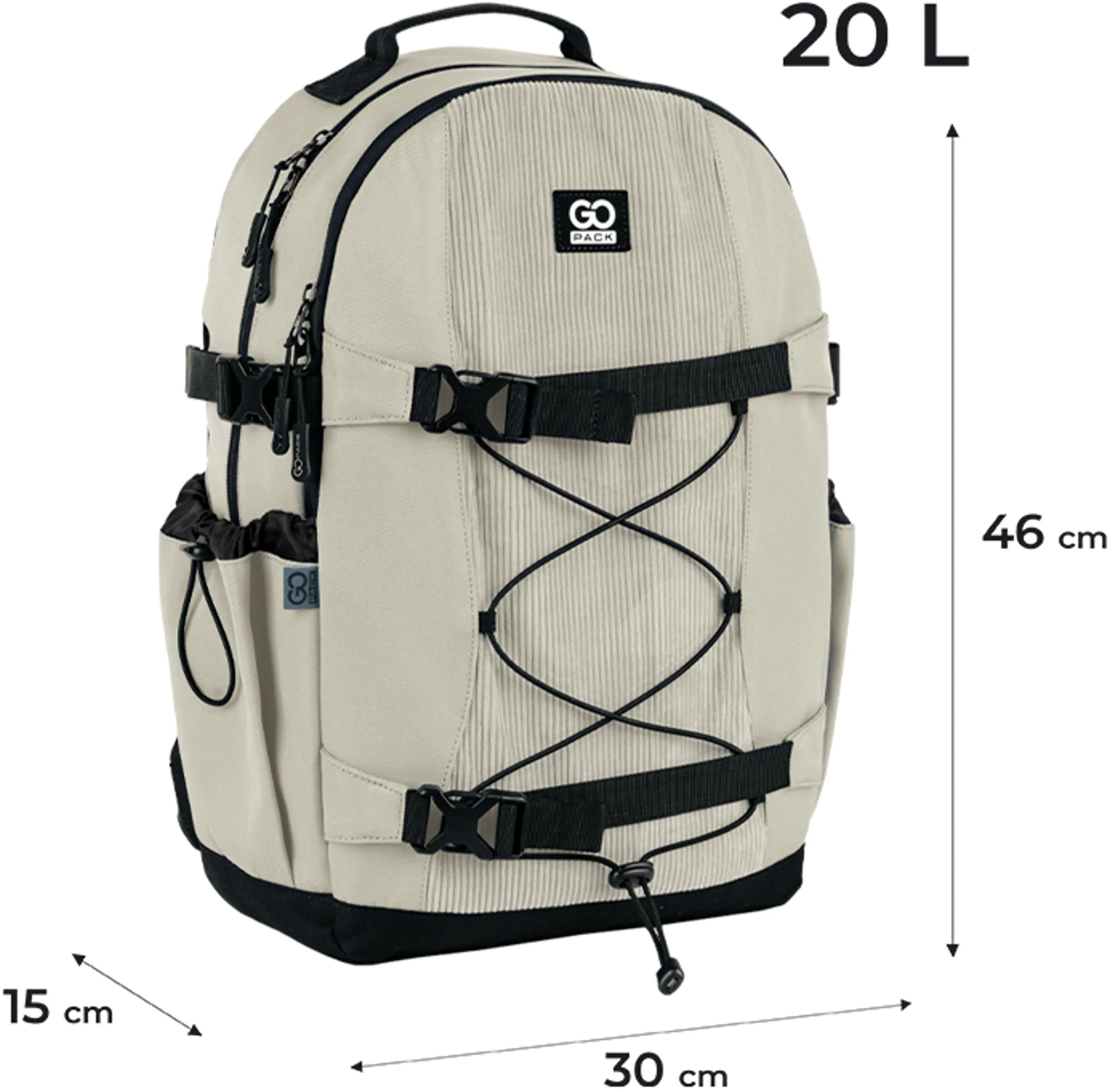 Рюкзак GoPack Education teens 186 бежевий (go25-186l-4)фото