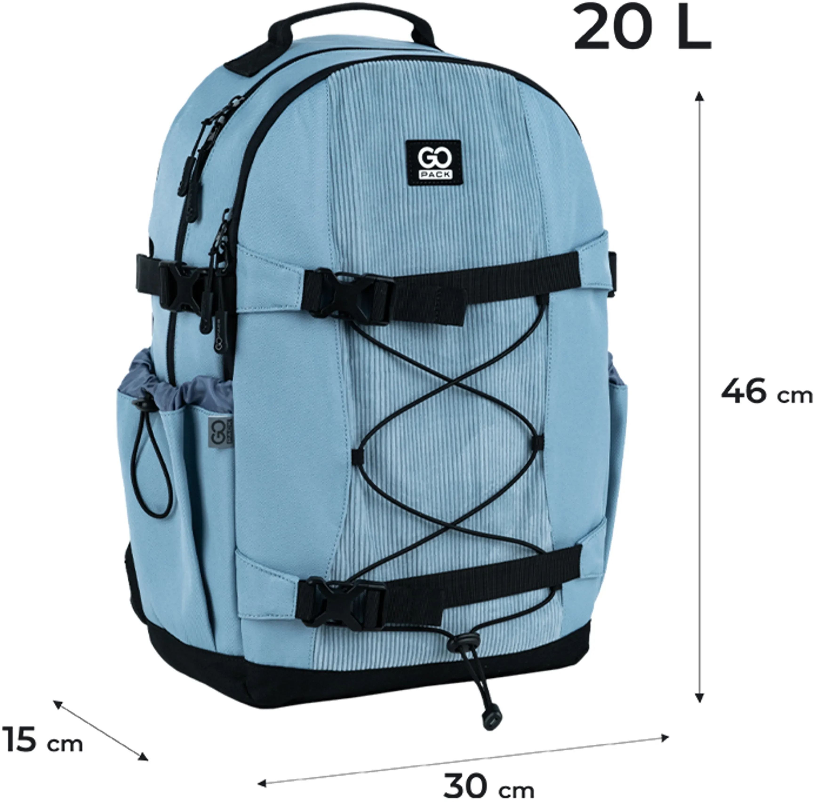 Рюкзак GoPack Education teens 186 блакитний (go25-186l-2)фото7