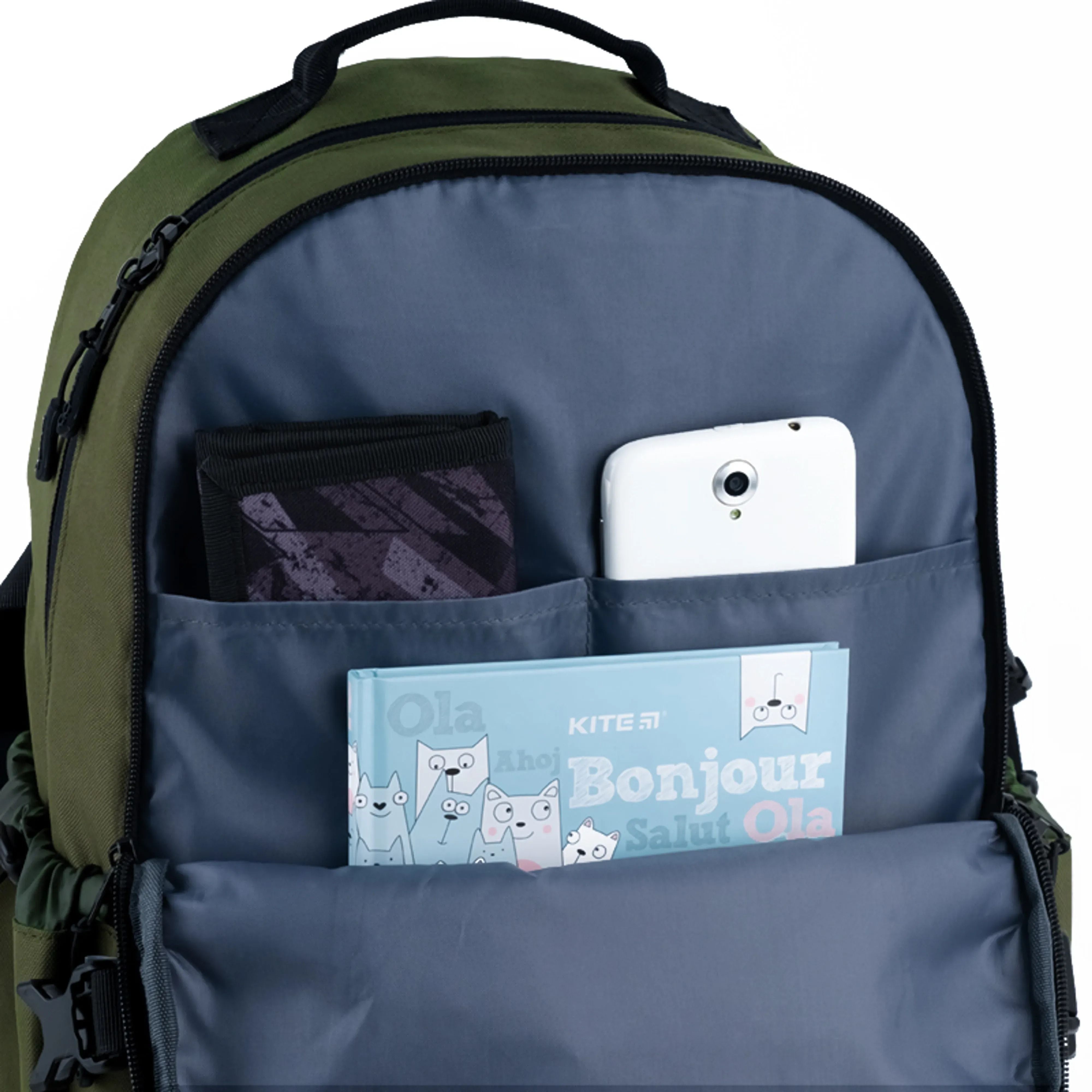 Рюкзак GoPack Education teens 186 хакі (go25-186l-3)фото11