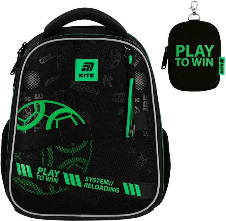 Набор рюкзак+пенал+сумка для обуви Kite 555 Play&amp;Win (set_k25-555s-2) фото 