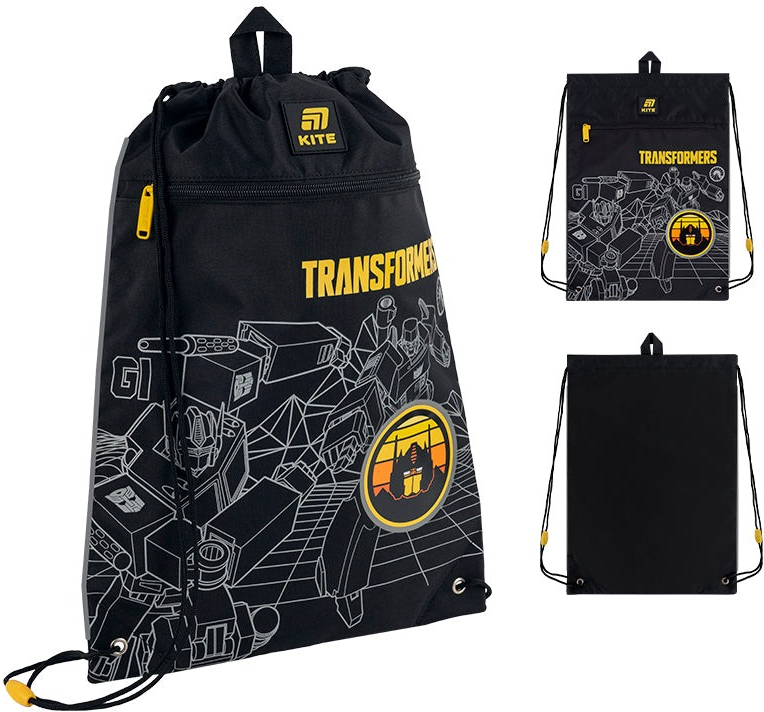 Набор рюкзак+пенал+сумка для обуви Kite 763S Transformers (set_tf25-763s) фото 