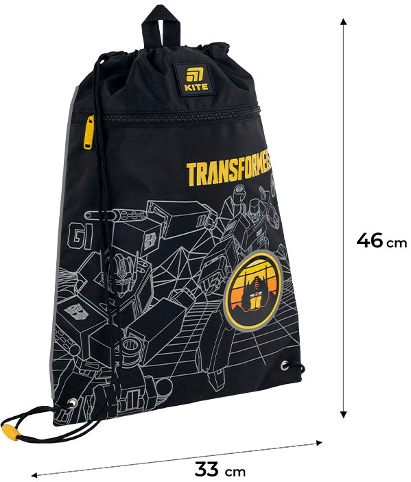 Набор рюкзак+пенал+сумка для обуви Kite 763S Transformers (set_tf25-763s) фото 