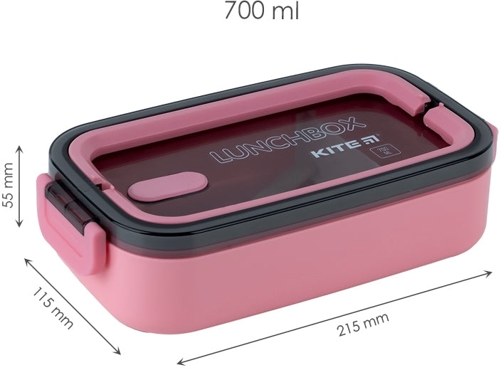 Ланчбокс Kite 700 мл розовый (k23-182-3) фото 2