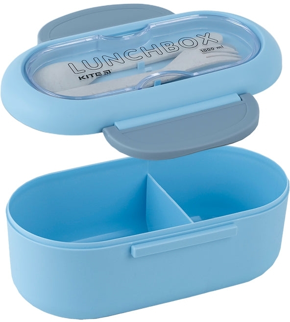 Ланчбокс Kite з розділювачем 1000 мл, блакитний (k23-185-2)фото4